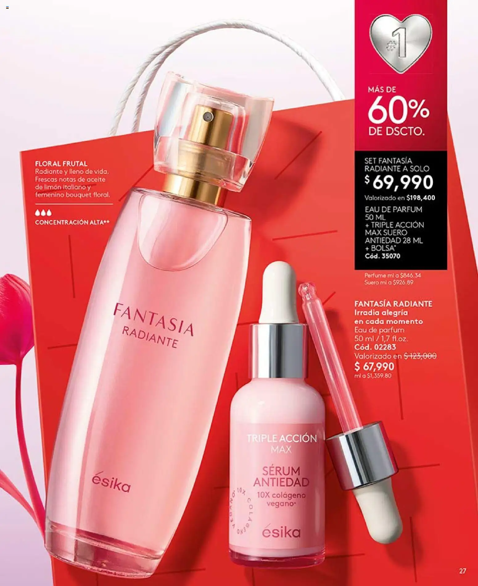 Ésika revista - valida desde el 24.04.2026 | Página: 27 | Productos: Serum, Limón, Perfume, Aceite