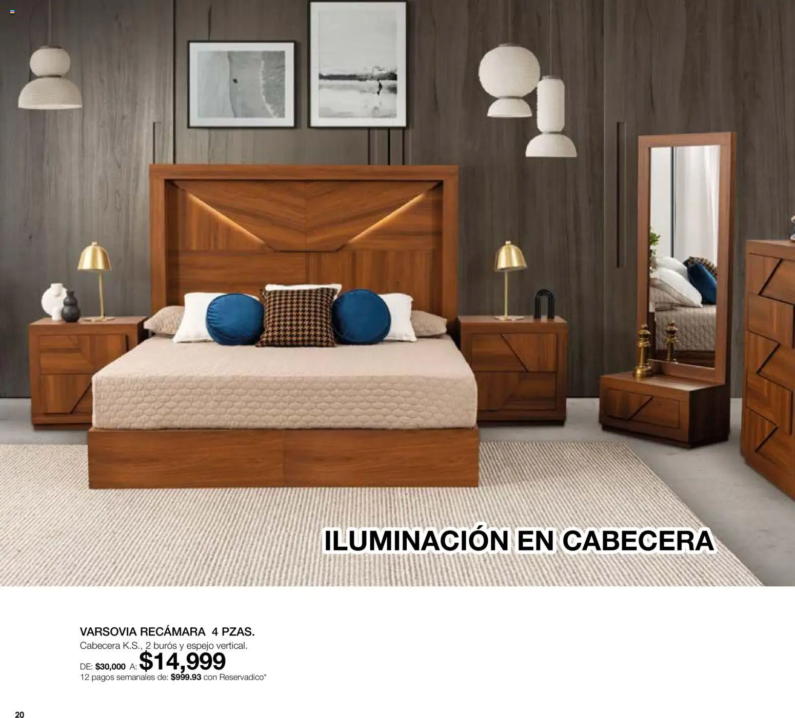 Nuevas ofertas de Muebles Dico válidas en toda la República Mexicana desde el 01/08/2026. ¡Encuentra las mejores ofertas en Muebles Dico catálogo! | Página: 20 | Productos: Cabecera, Espejo