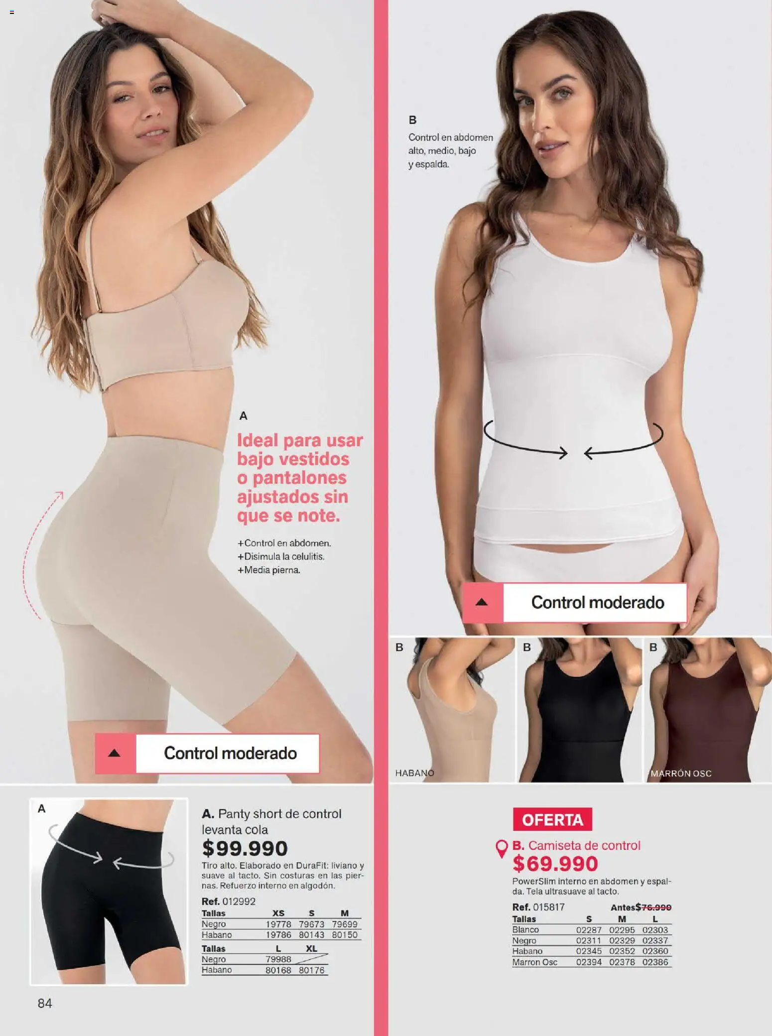 Leonisa revista - valida desde el 15/07/2026 | Página: 84 | Productos: Short, Camiseta, Pantalones