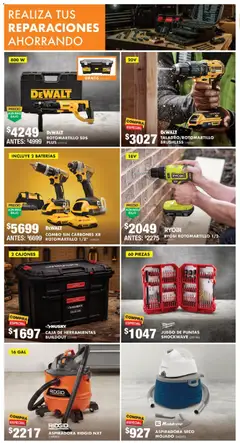 Vista previa de Home Depot catálogo, nuevo folleto de la tienda, válido en México a partir del 14.05.2026 | Página: 2 | Productos: Rotomartillo, Aspiradora, Caja de herramientas, Caja