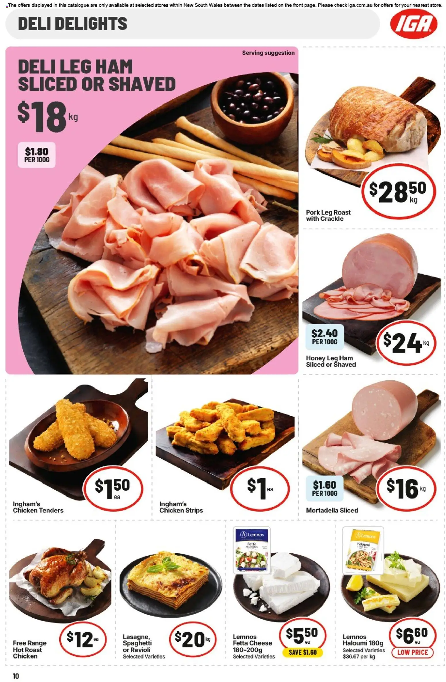 IGA catalogue - valid from 01/07/2026 | Page: 10 | Products: Cheese, Ham, Honey, Pork