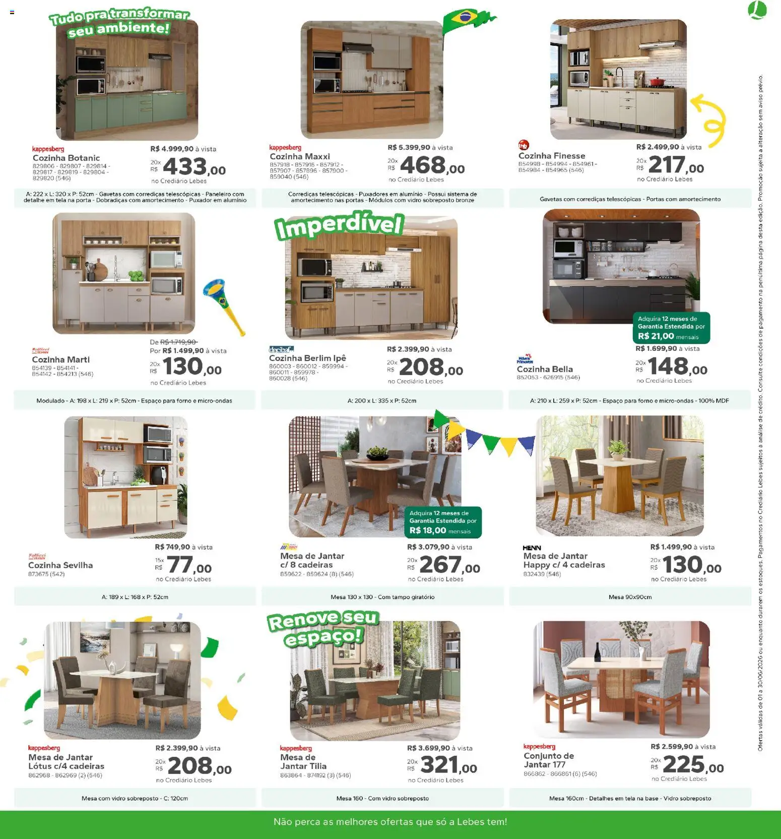 Lebes Folheto - válido de 01.06.2026 | Página: 13 | Produtos: Forno, Puxadores, Mesa, Base