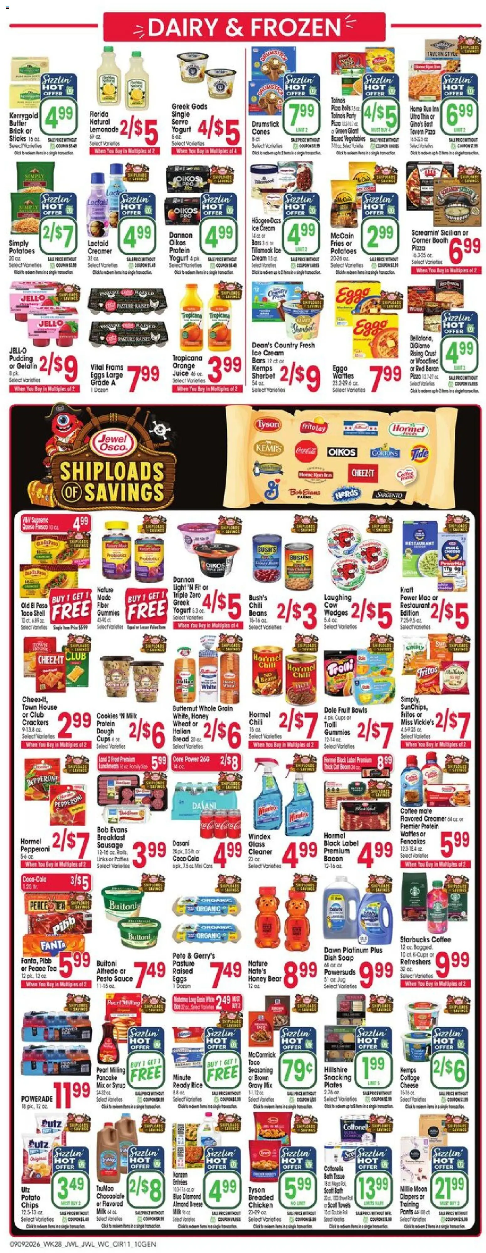 Jewel Osco Weekly Ad - valid from 09/09/2026 | Page: 11 | Products: Pizza, Cream, Sausage, Fanta