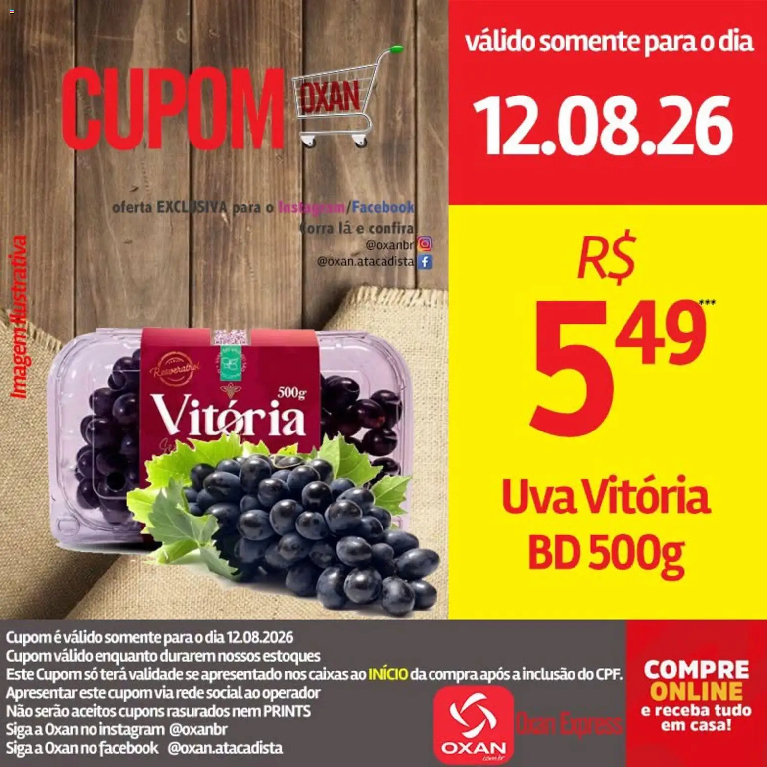 Oxan Atacadista Folheto - válido de 12/08/2026 | Página: 16 | Produtos: Uva