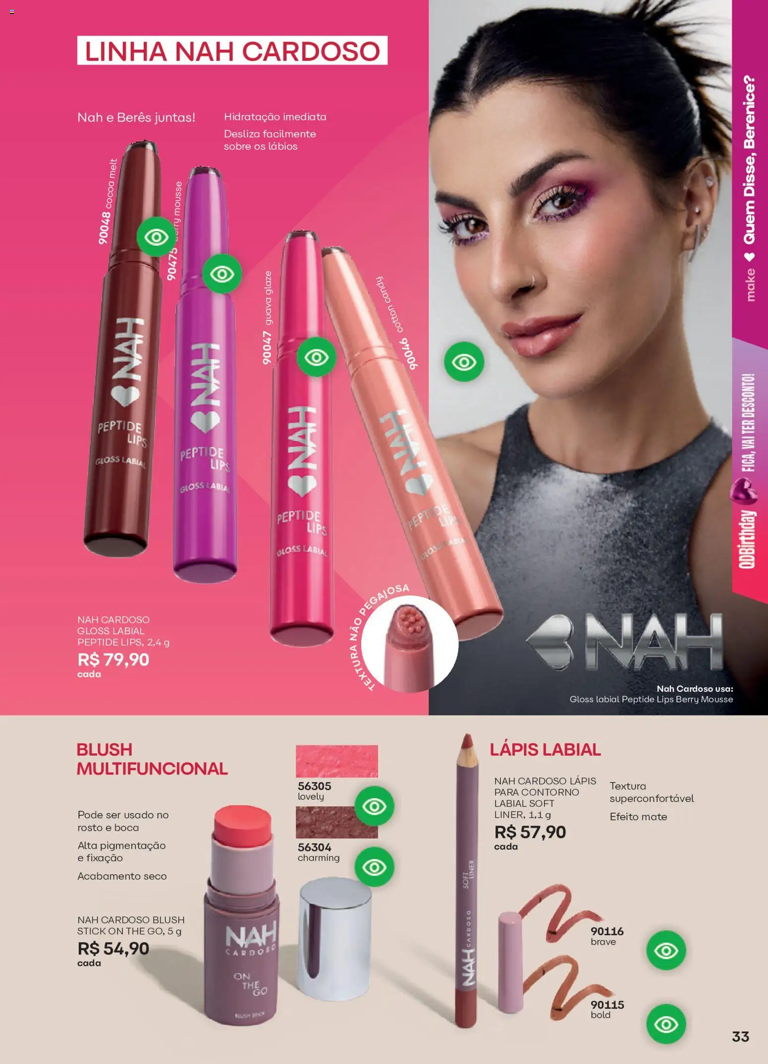 O Boticário Folheto - válido de 10/08/2026 | Página: 37 | Produtos: Blush, Gloss labial, Multifuncional, Lápis