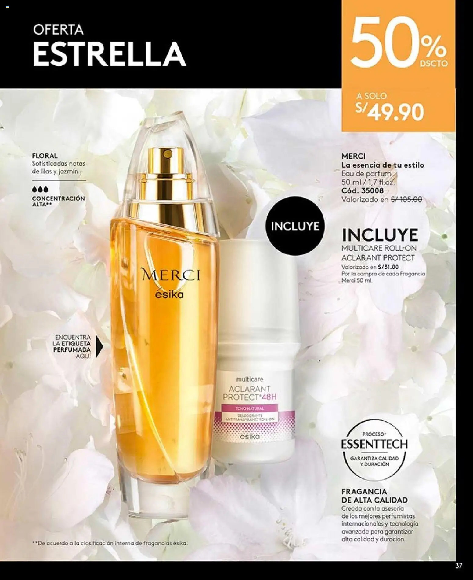 Catálogo Ésika válido desde 02/08/2026 | Página: 37 | Productos: Desodorante, Fragancia