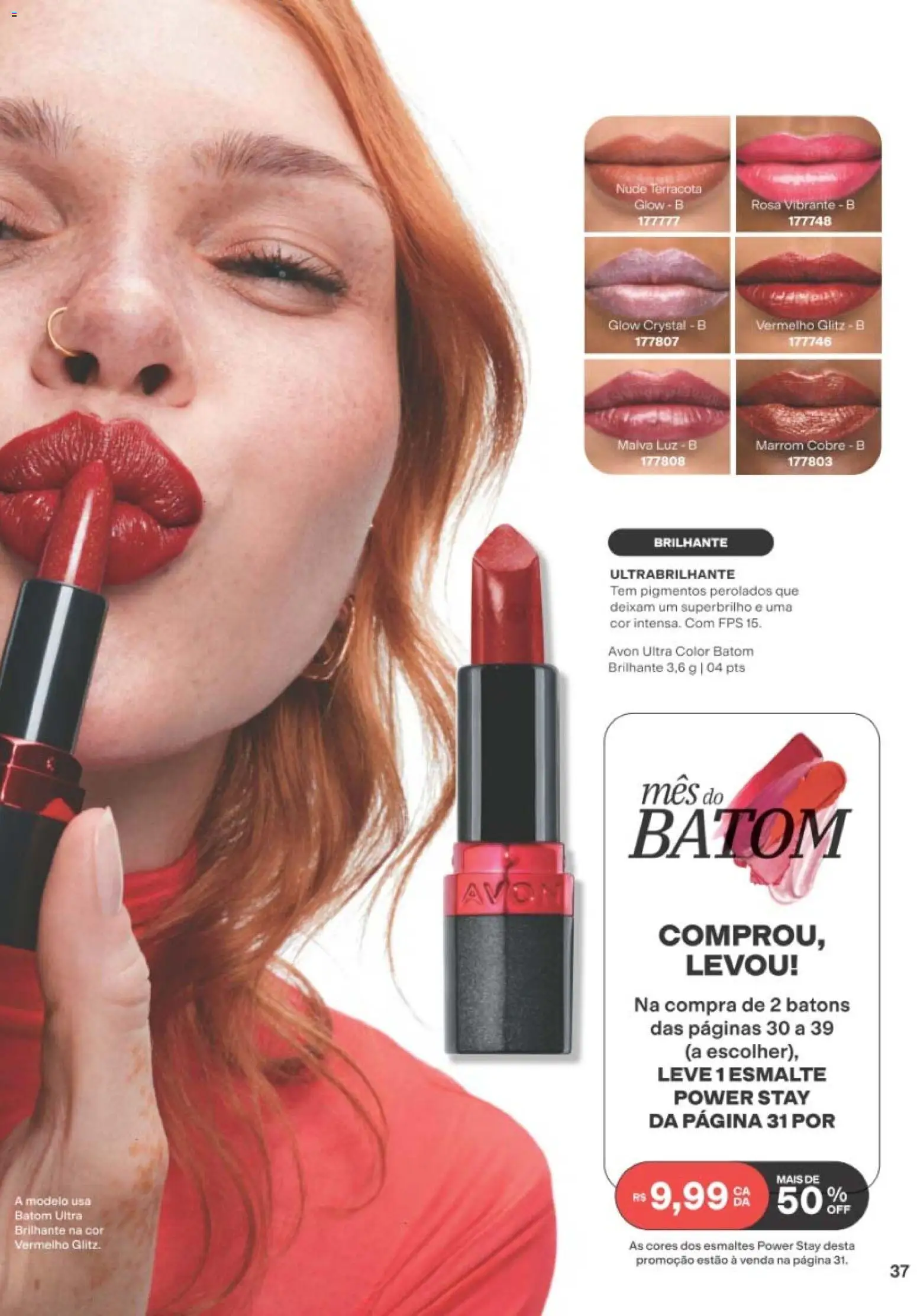 Avon Folheto - válido de 19/07/2026 | Página: 37 | Produtos: Batom