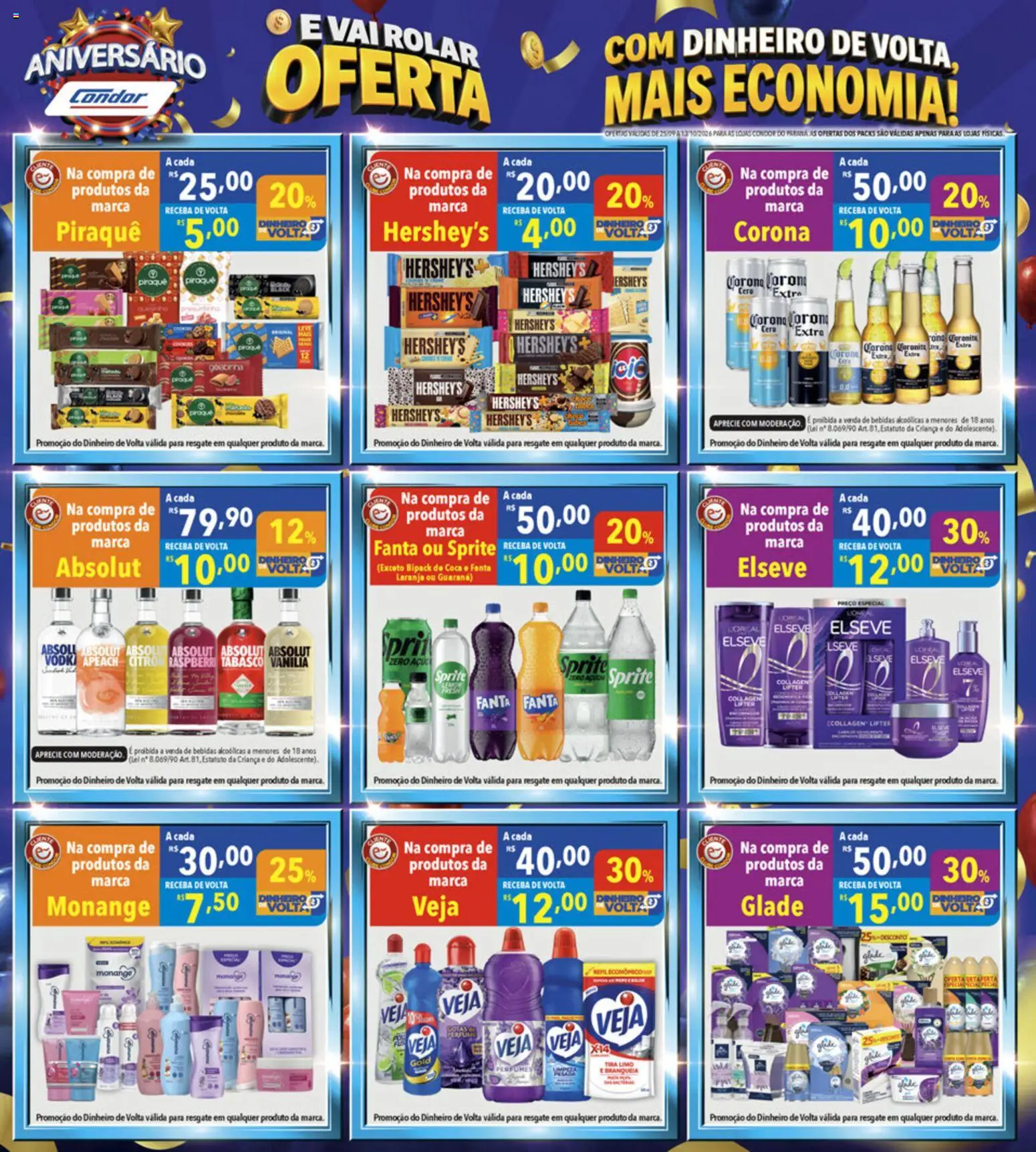 Supermercados Condor Folheto - válido de 25/09/2026 | Página: 4 | Produtos: Perfume, Guaraná, Fanta, Bebidas