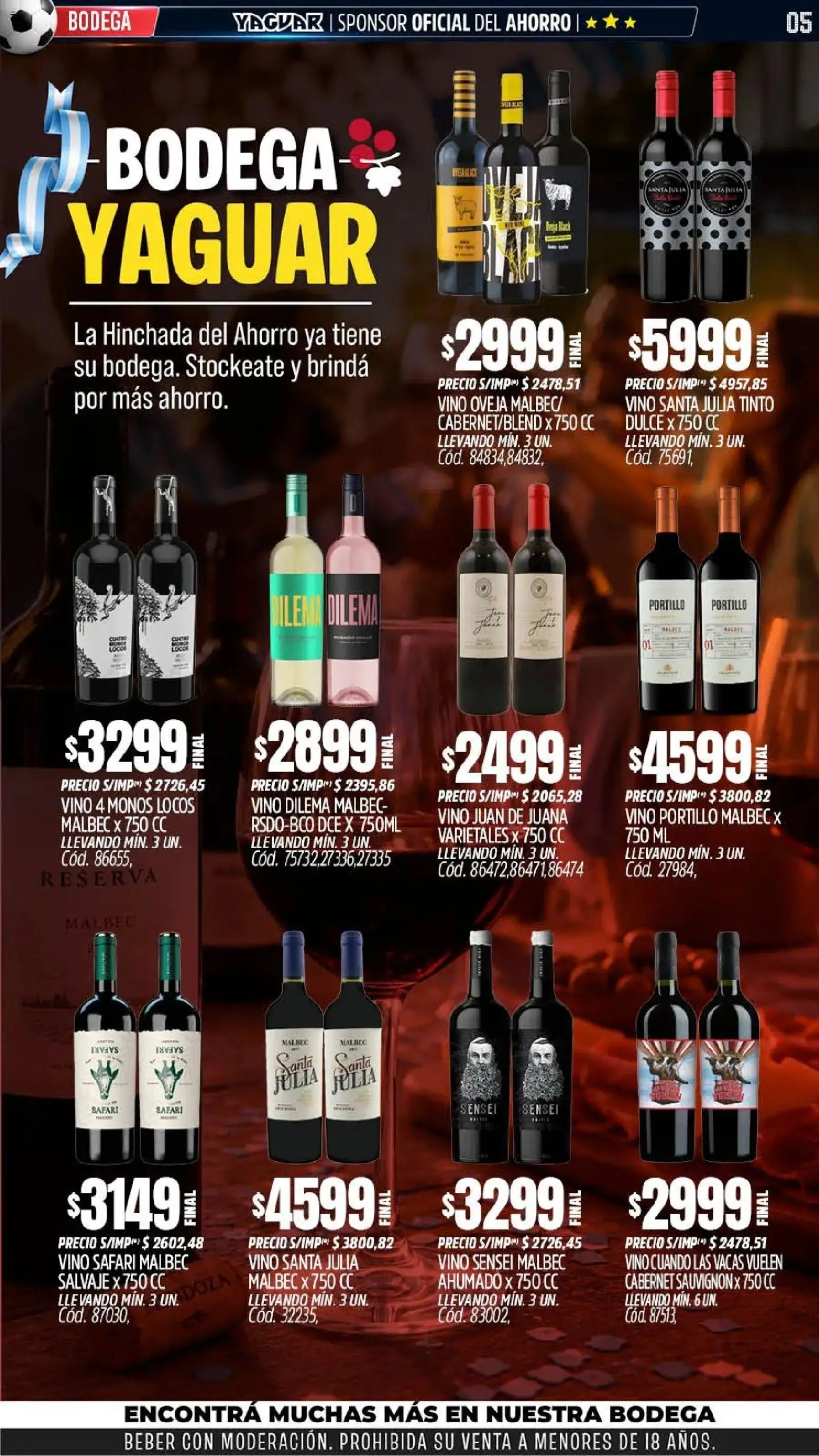 Yaguar - Oferta Semanal Córdoba │ válido desde el 08.06.2026 | Página: 5 | Productos: Vino