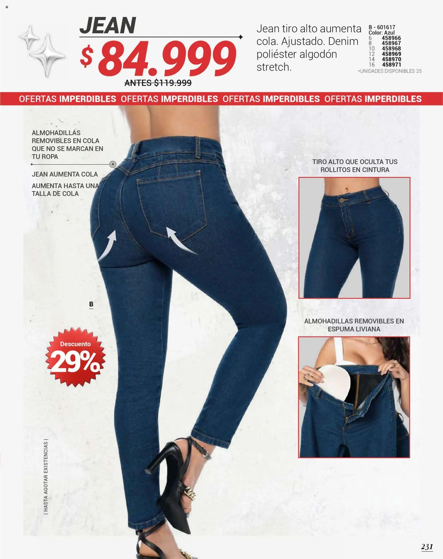 Carmel revista - valida desde el 01/04/2026 | Página: 231 | Productos: Espuma, Algodón, Jean, Ropa