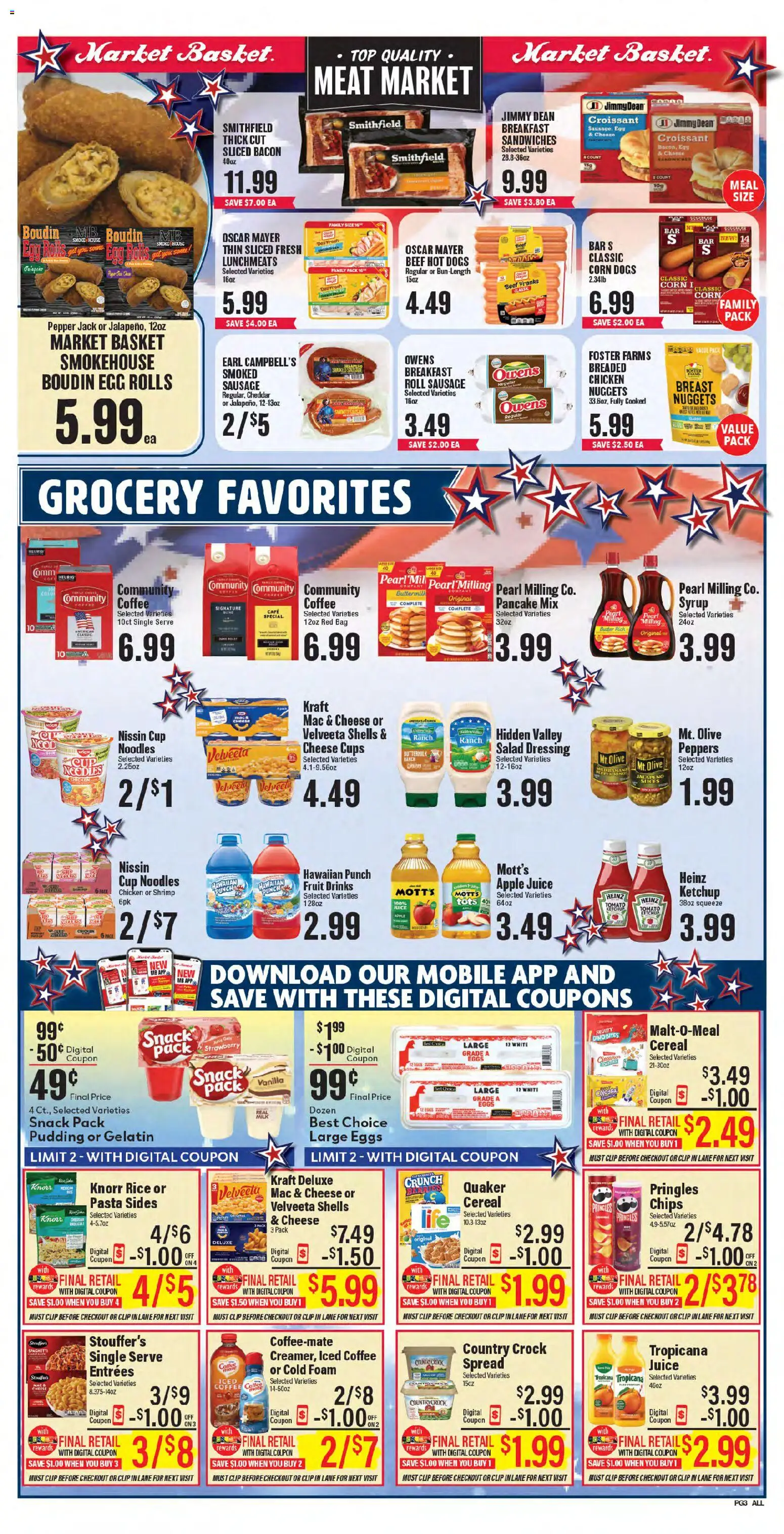 Market Basket Weekly Ad - valid from 07/29/2026 | Page: 5 | Products: Berries, Butter, Hot Dogs, Bag