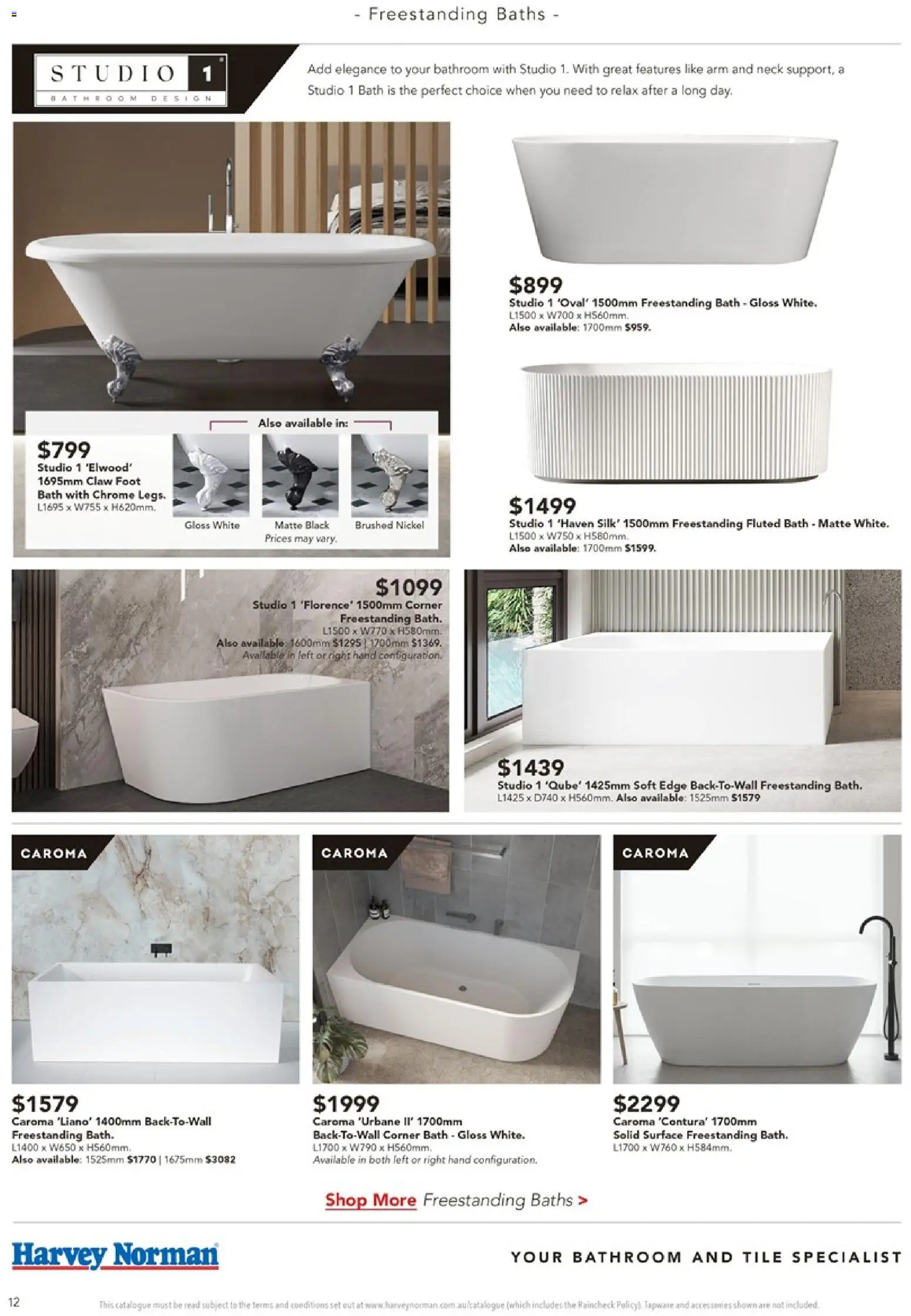 Harvey Norman catalogue - valid from 16/07/2026 | Page: 12 | Products: Bath, Accessories, Bathroom