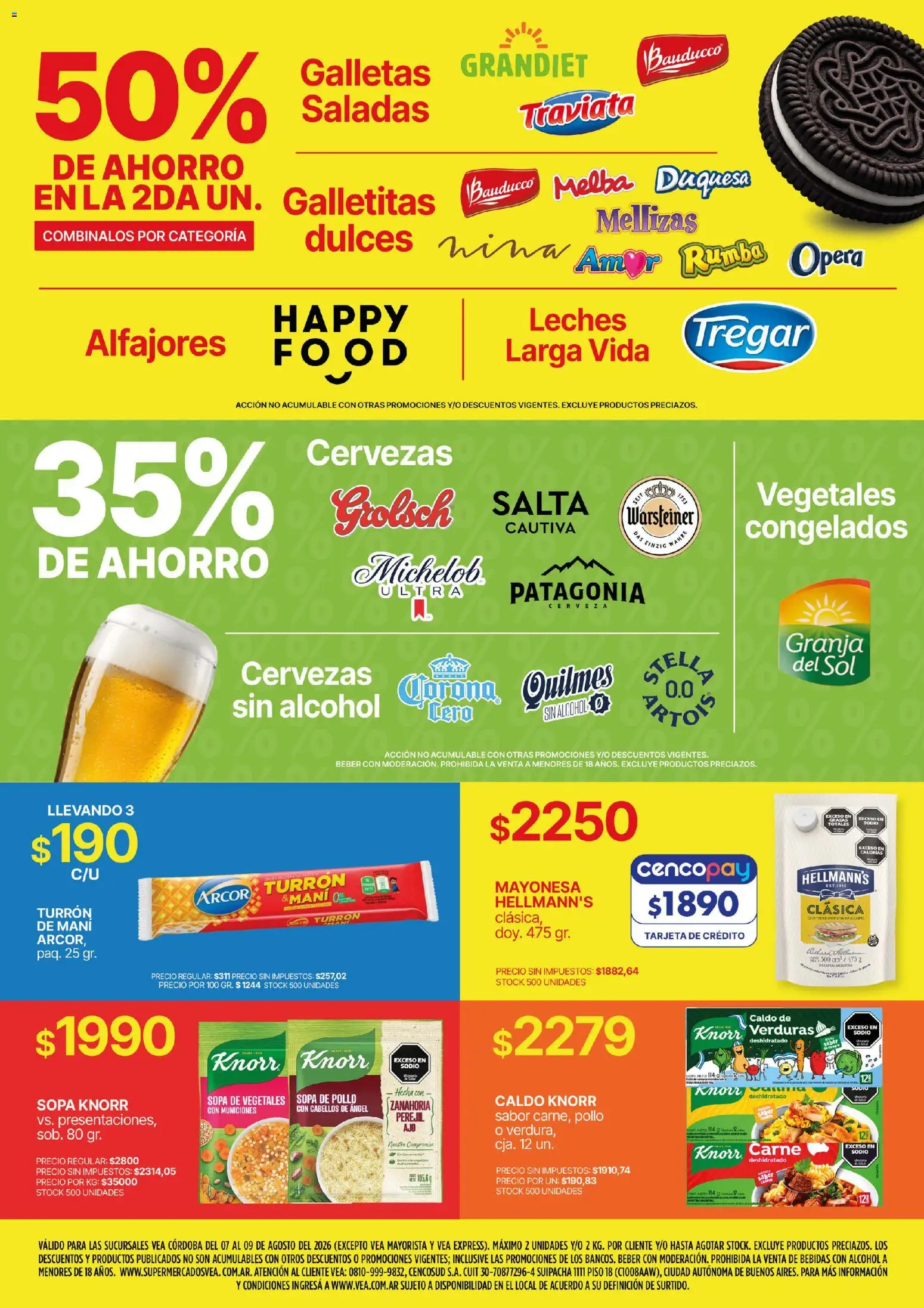 Vea - Fin de semana de ahorro  Córdoba │ válido desde el 07/08/2026 | Página: 4 | Productos: Carne, Mani, Alcohol, Zanahoria