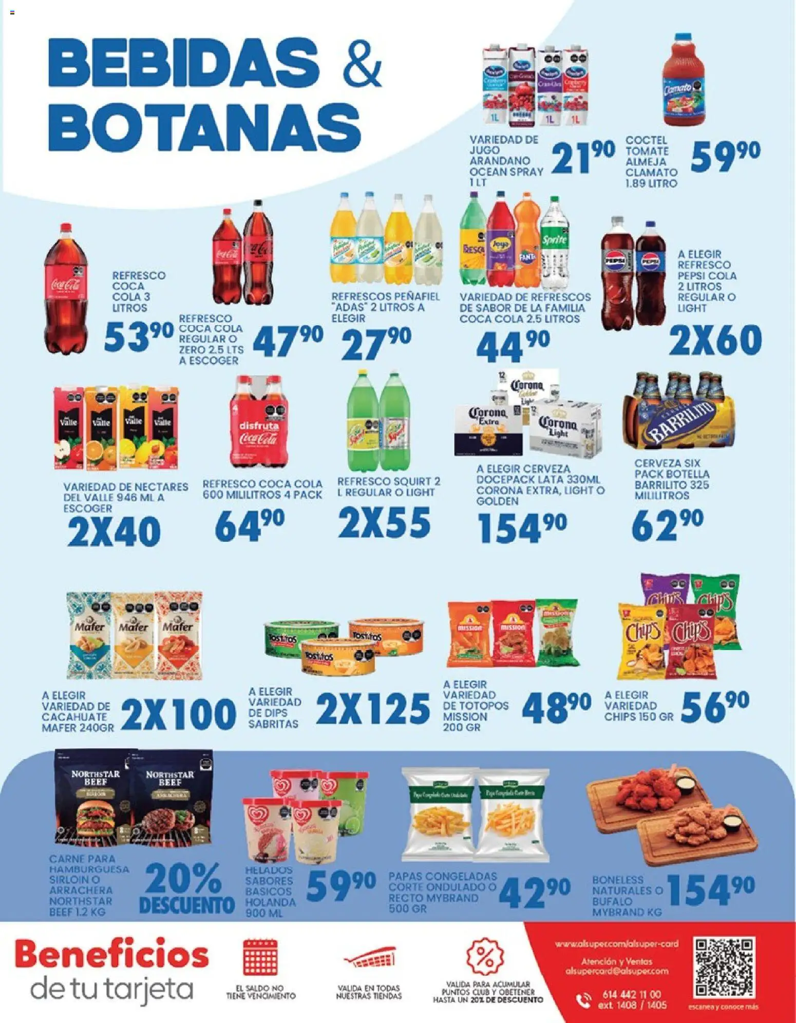 Nuevas ofertas de Alsuper válidas en toda la República Mexicana desde el 06/03/2026. ¡Encuentra las mejores ofertas en Alsuper folleto Durango! | Página: 7 | Productos: Refresco, Carne, Carne para hamburguesa, Totopos