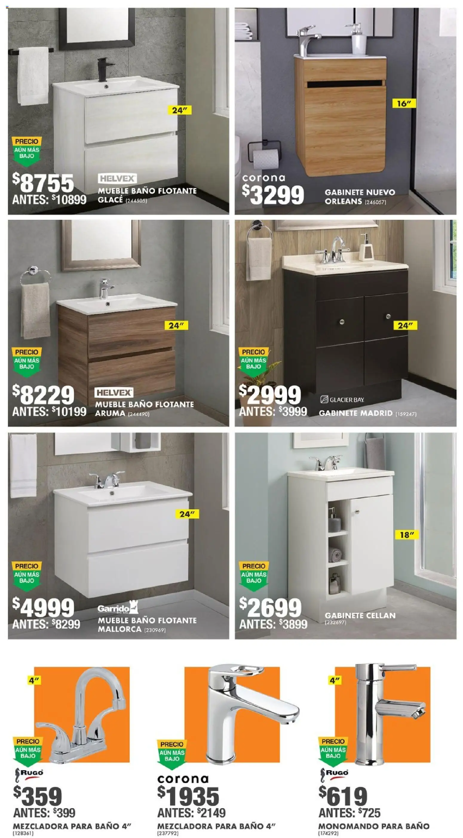Nuevas ofertas de Home Depot válidas en toda la República Mexicana desde el 14.05.2026. ¡Encuentra las mejores ofertas en Home Depot catálogo! | Página: 11 | Productos: Gabinete, Baño