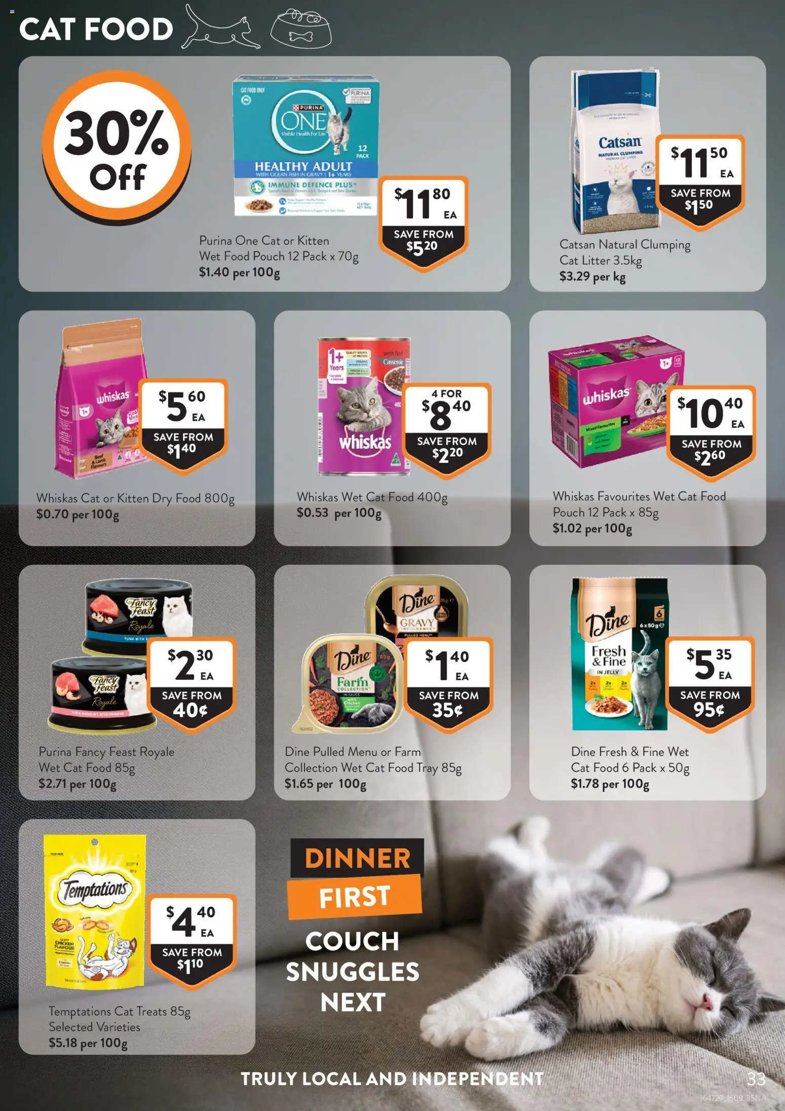 Foodworks catalogue - valid from 16/09/2026 | Page: 33 | Products: Couch, Food, Cat litter, Chicken