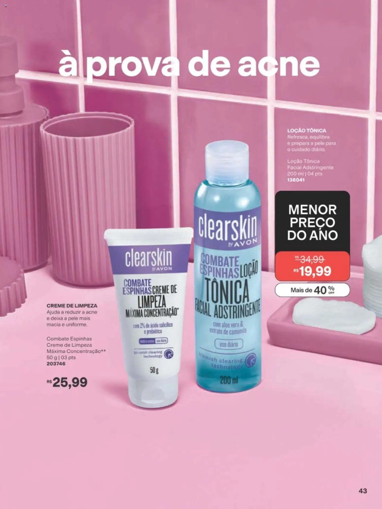 Avon Folheto - válido de 22/06/2026 | Página: 43 | Produtos: Creme, Adstringente