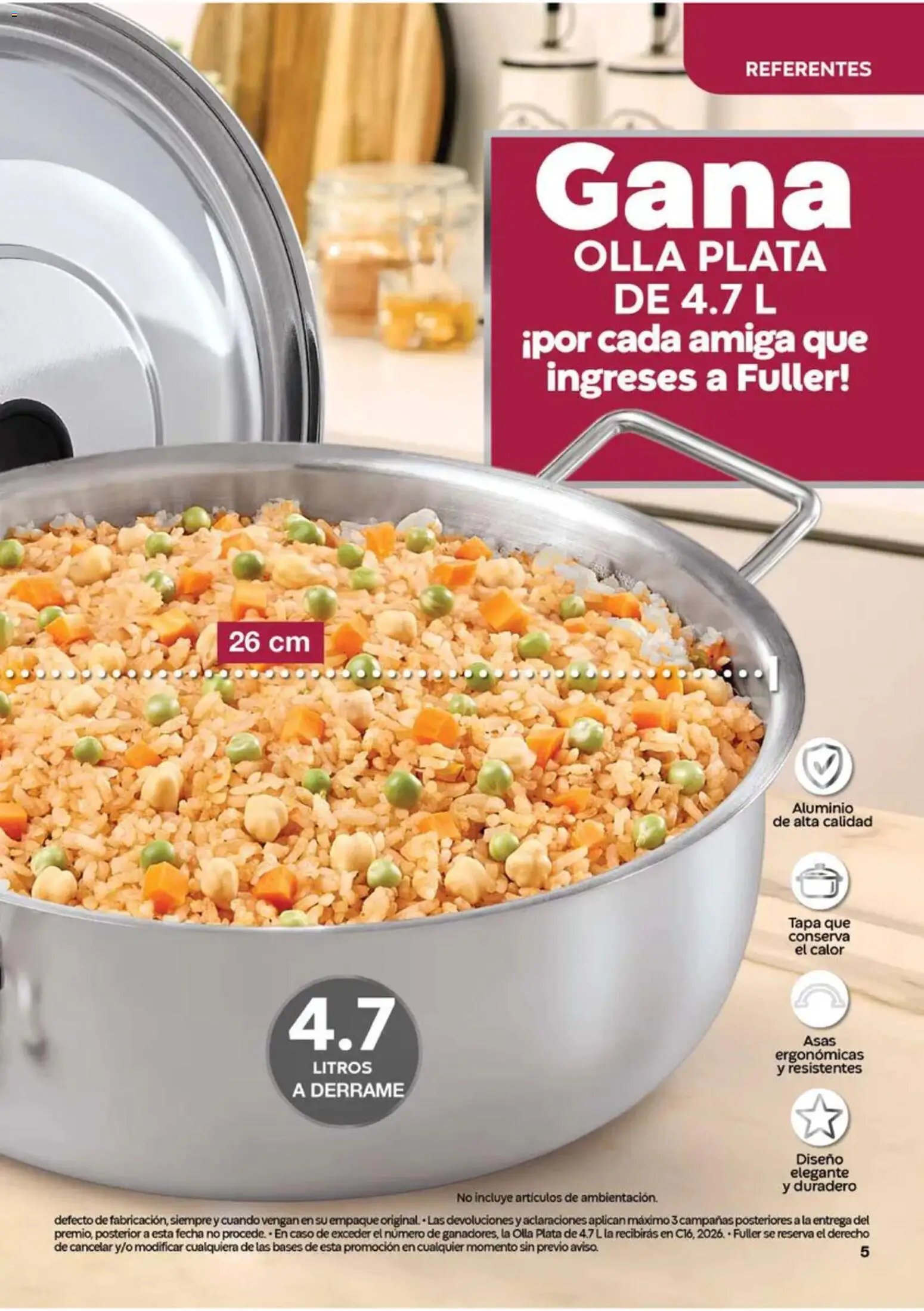 Nuevas ofertas de Fuller válidas en toda la República Mexicana desde el 16/09/2026. ¡Encuentra las mejores ofertas en Fuller Gana Más 12 2026! | Página: 5 | Productos: Olla