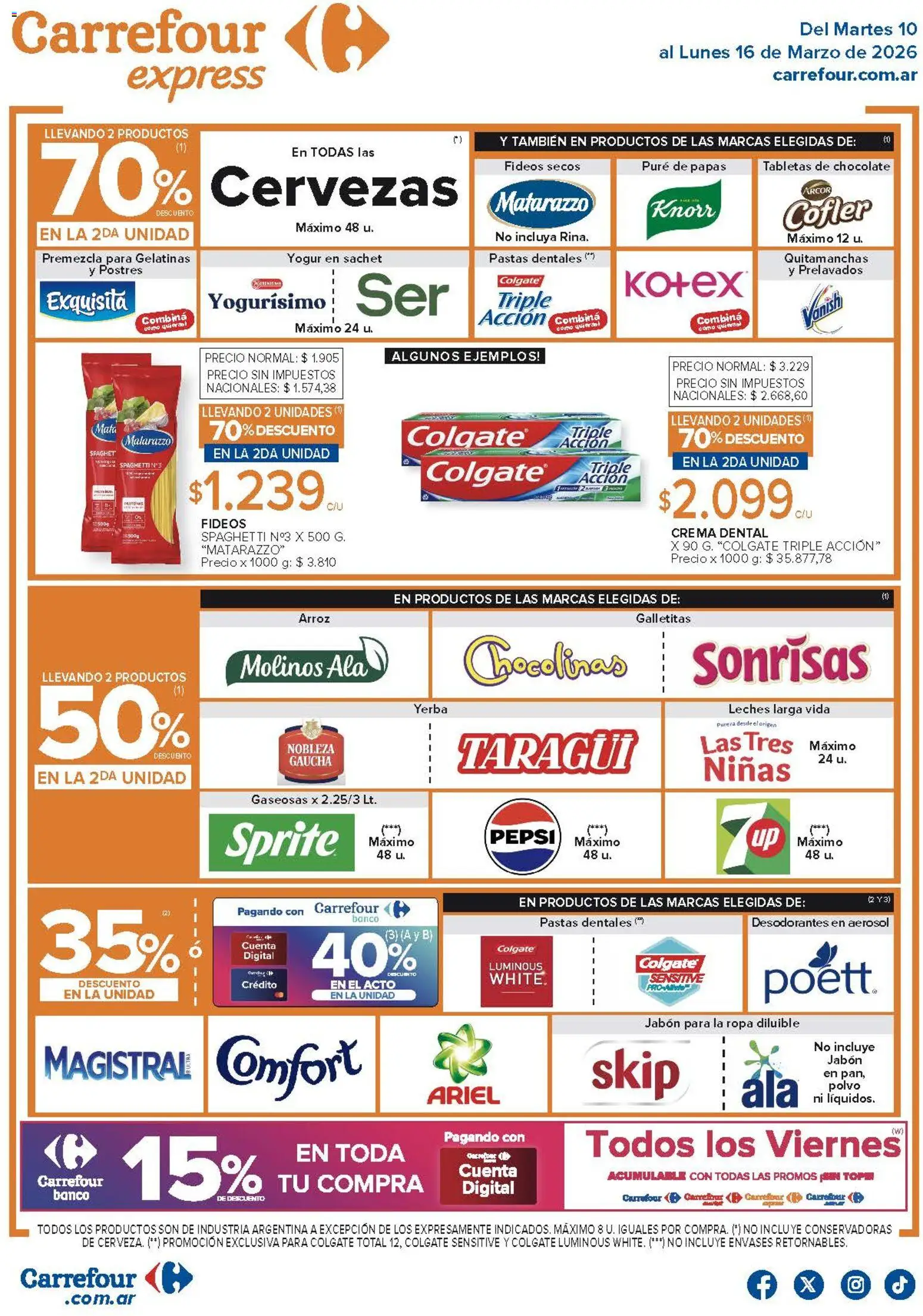 Carrefour Express - Ofertas │ válido desde el 11.03.2026 | Página: 2 | Productos: Yerba, Polvo, Jabón, Fideos