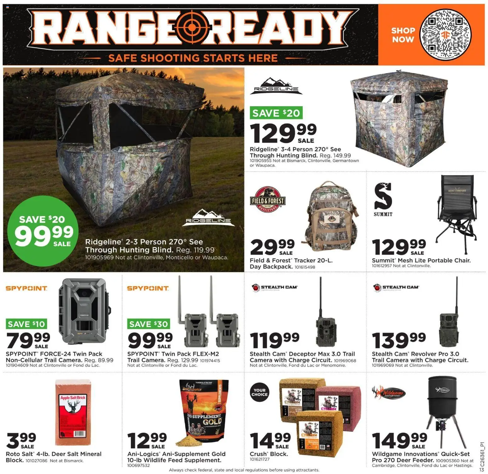 Mills Fleet Farm Weekly Ad - valid from 08/31/2026 | Page: 18 | Products: Safe, Salt, Camera, Trail Camera