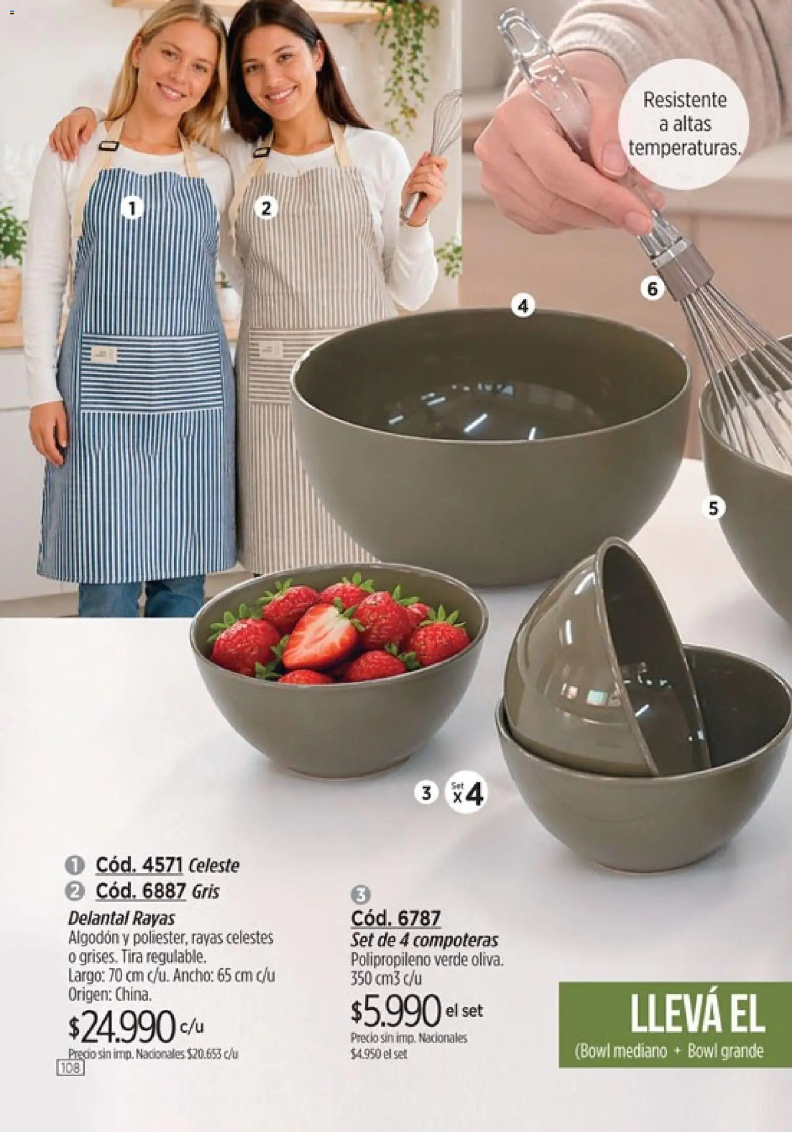 Amodil - Campaña 10 │ válido desde el 01.06.2026 | Página: 108 | Productos: Algodón, Bowl, Delantal