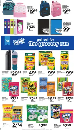 Preview of Mariano's weekly ads valid from 07/29/2026 | Page: 18 | Products: Peaches, Milk, Water, Backpack