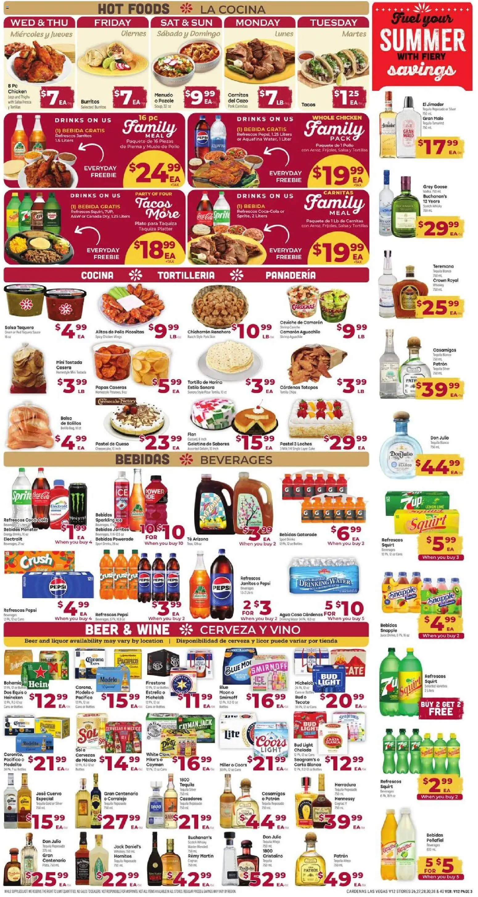 Cardenas Weekly Ad - valid from 09/02/2026 | Page: 3 | Products: Jack Daniel's, Pc, Sprite, Pepsi