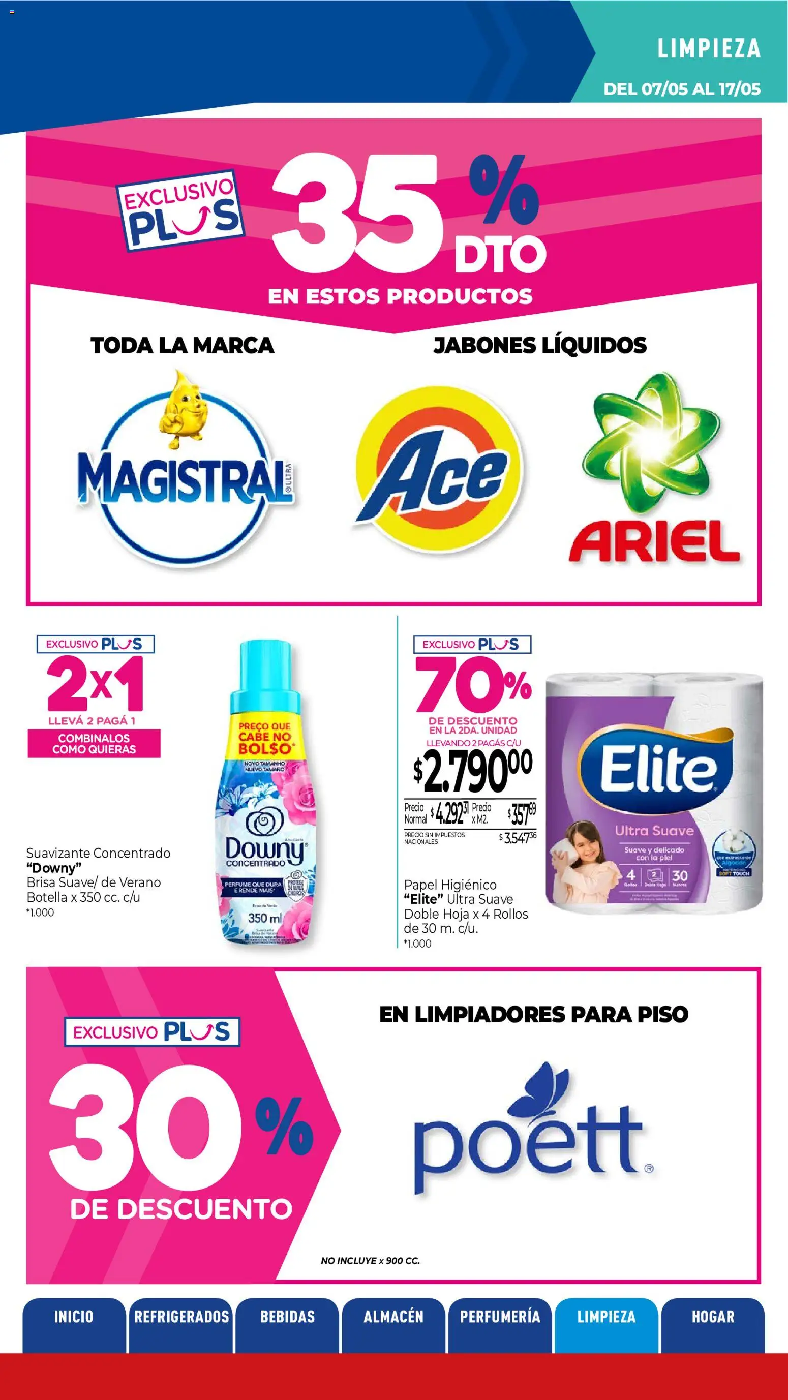La Anonima catálogo │ válido desde el 07.05.2026 | Página: 30 | Productos: Papel higiénico, Algodón, Bolso, Suavizante
