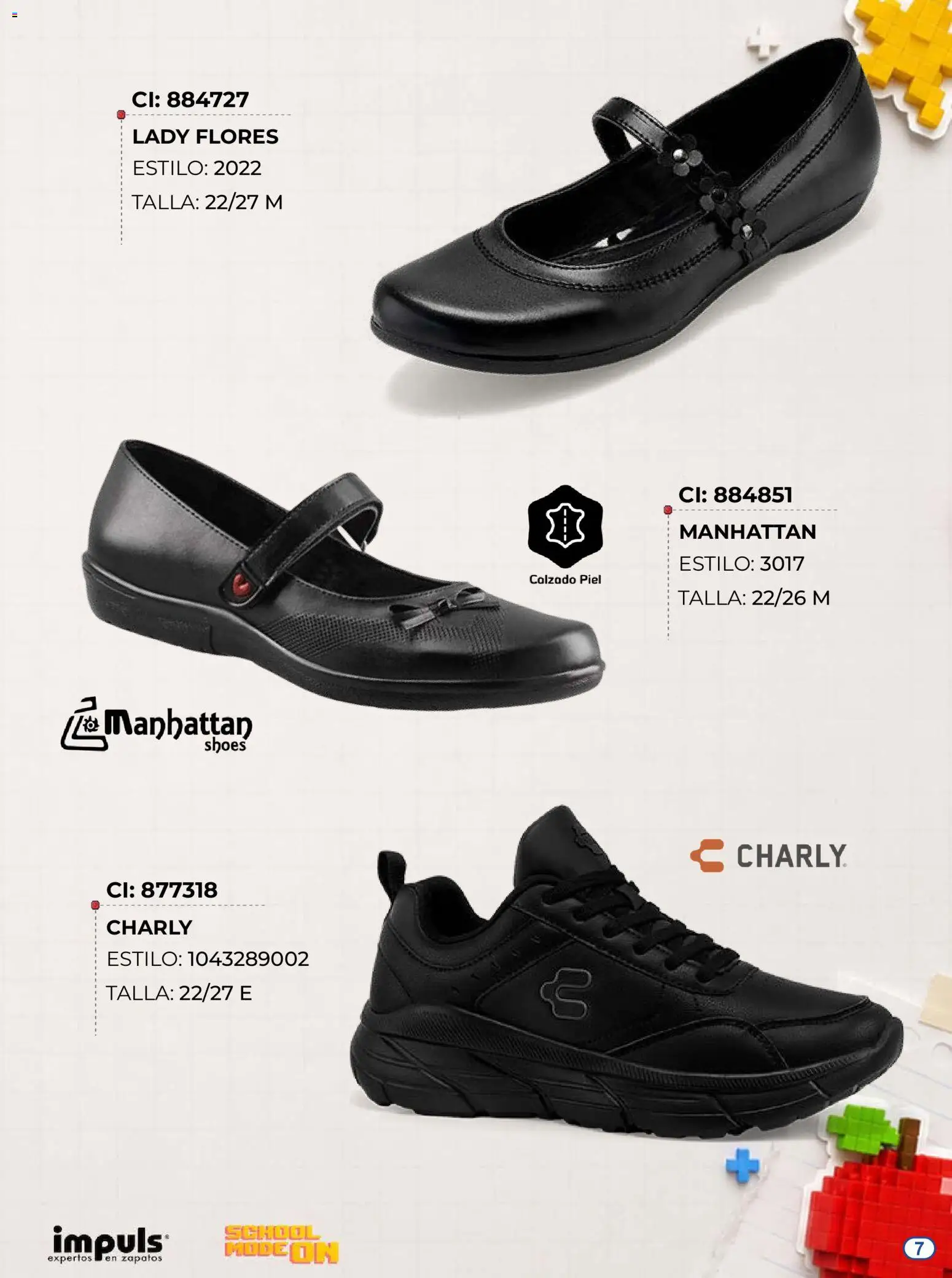 Nuevas ofertas de Impuls válidas en toda la República Mexicana desde el 03/08/2026. ¡Encuentra las mejores ofertas en Impuls catálogo Escolar! | Página: 7 | Productos: Zapatos