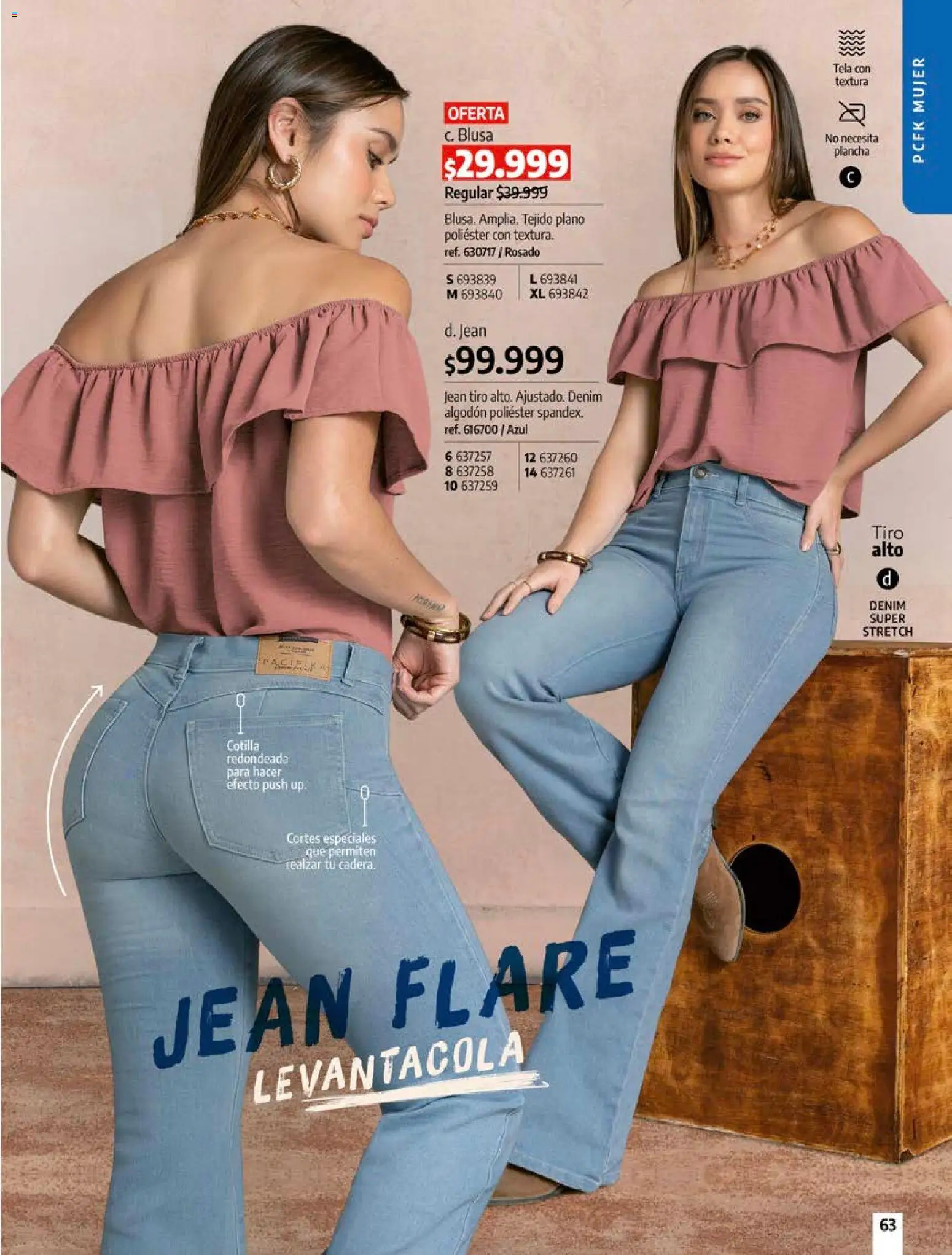 Pacifika revista - valida desde el 12/07/2026 | Página: 63 | Productos: Plancha, Algodón, Jean, Blusa