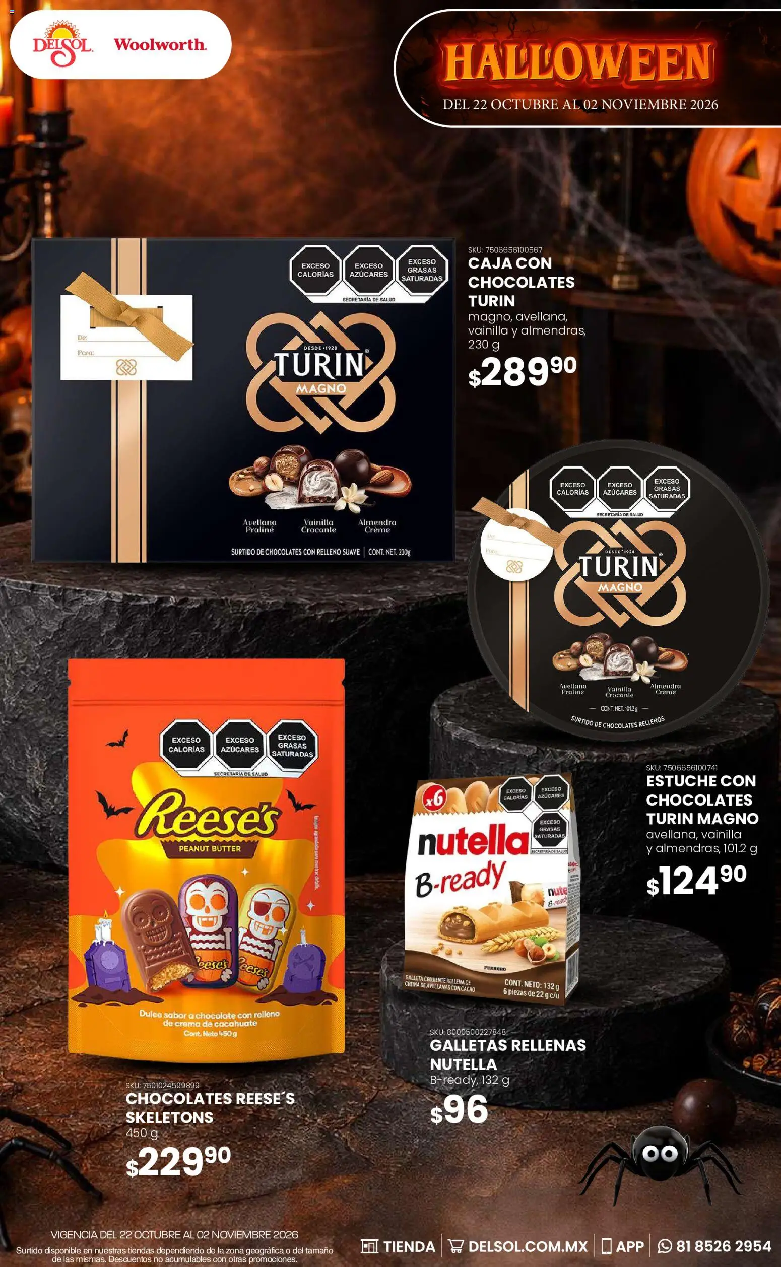 Nuevas ofertas de Del Sol y Woolworth válidas en toda la República Mexicana desde el 22/10/2026. ¡Encuentra las mejores ofertas en Del Sol y Woolworth catálogo Halloween! | Página: 7