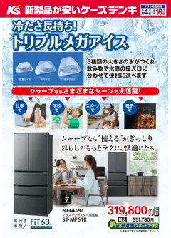 2026/08/04から有効なオファーを含む ケーズデンキ - 冷たさ長持ち！トリプルメガアイス