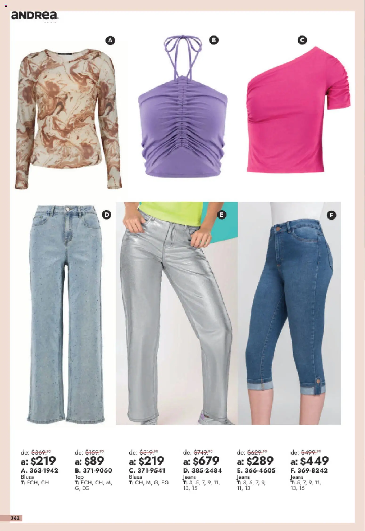 Nuevas ofertas de Andrea válidas en toda la República Mexicana desde el 26/07/2026. ¡Encuentra las mejores ofertas en Andrea catálogo Outlet! | Página: 362