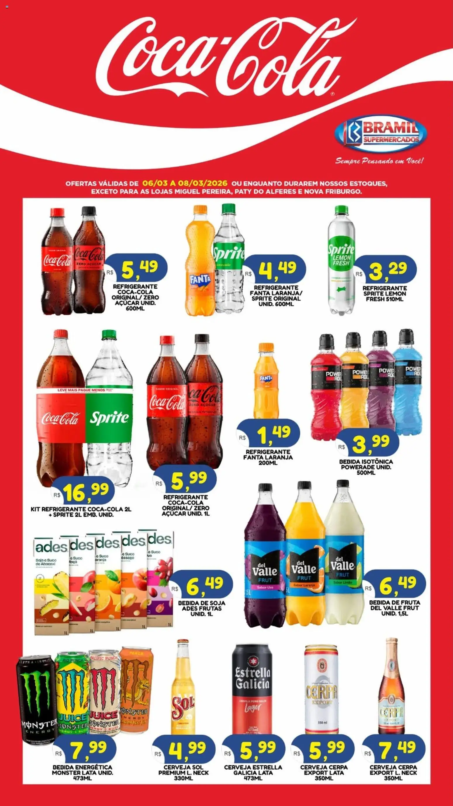 Bramil Supermercados ofertas Coca-Cola de 06/03/2026 | Promoções Online