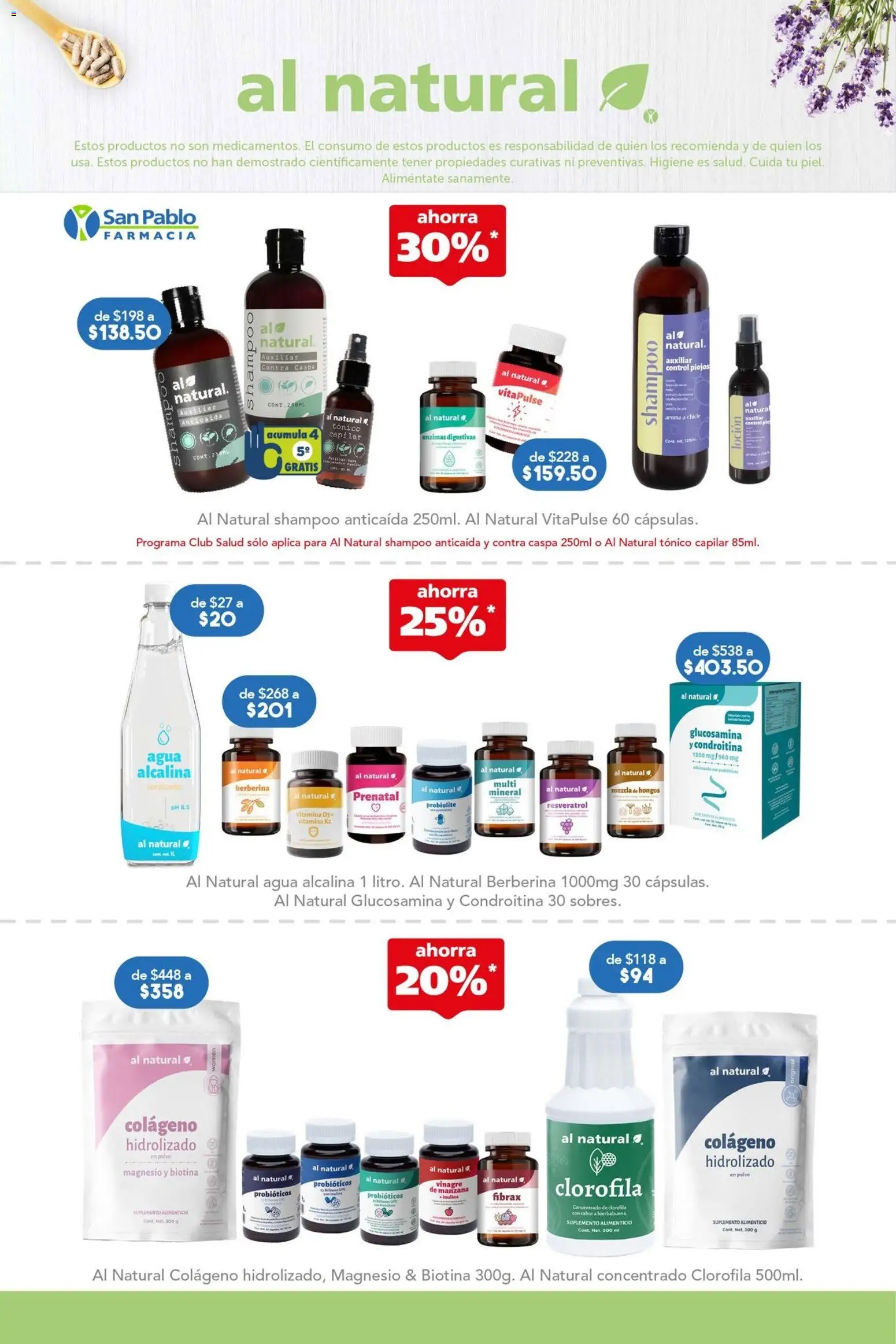 Nuevas ofertas de Farmacia San Pablo válidas en toda la República Mexicana desde el 07.06.2026. ¡Encuentra las mejores ofertas en Farmacia San Pablo catálogo! | Página: 7 | Productos: Manzana, Agua, Hongos, Polvo