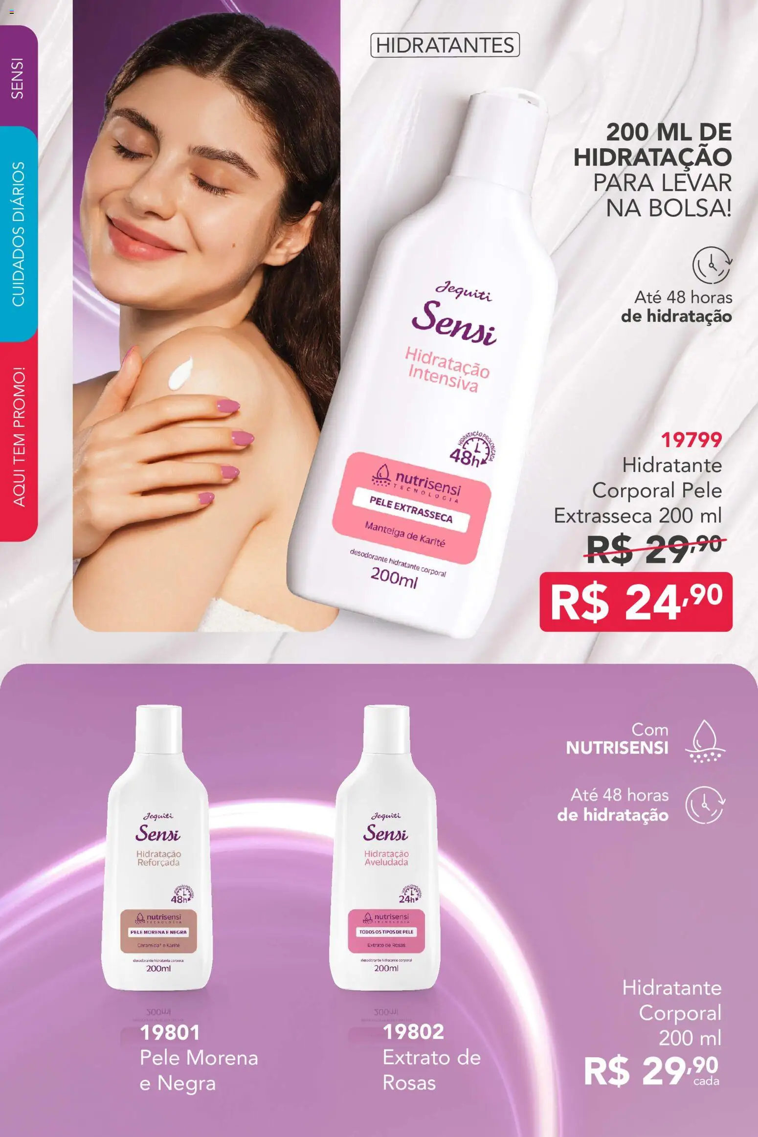Jequiti Folheto - válido de 14/07/2026 | Página: 43 | Produtos: Hidratante corporal, Desodorante, Manteiga, Bolsa