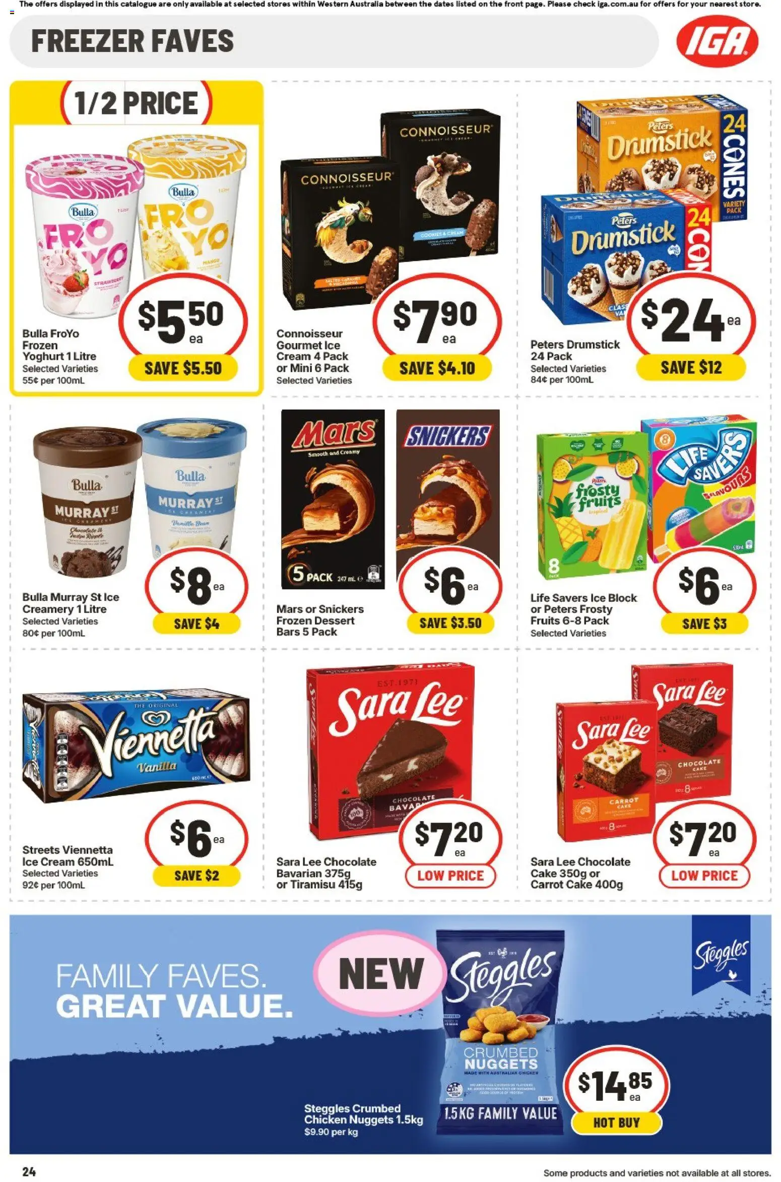 IGA catalogue - valid from 26/08/2026 | Page: 24 | Products: Chicken, Cream, Snickers, Vanilla
