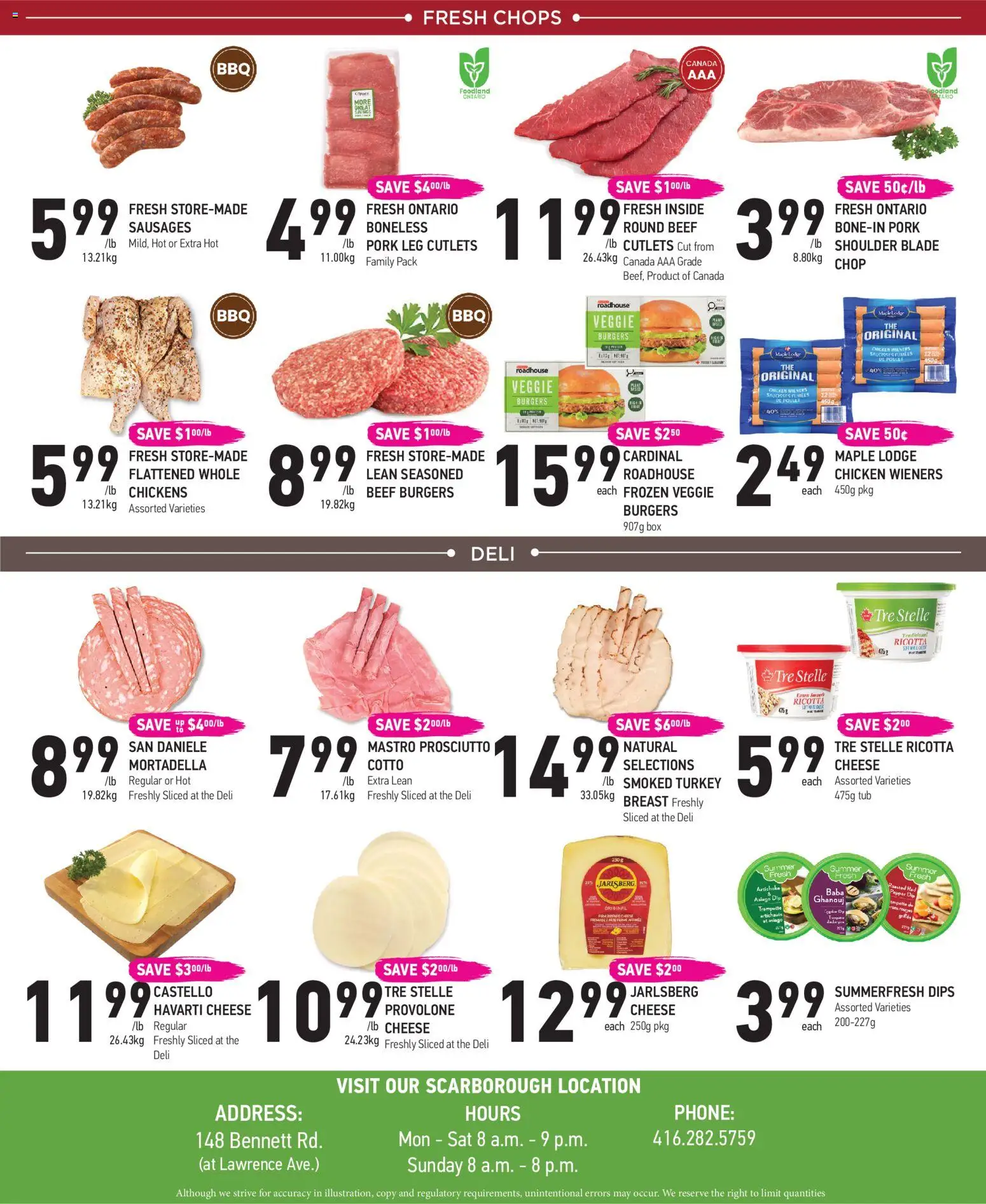 Coppas Fresh Market flyer valid from Aug 13, 2026 | Page: 4 | Products: Beef, Phone, Turkey, Ricotta