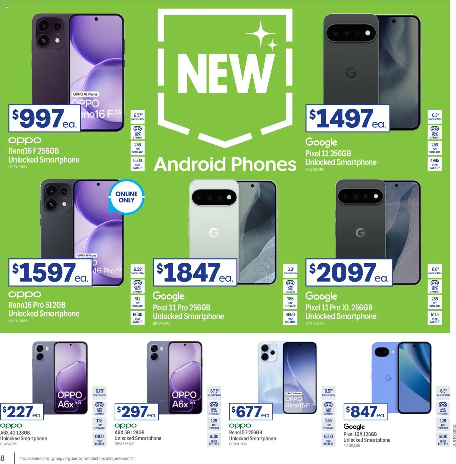 Officeworks catalogue - valid from 08/09/2026 | Page: 9 | Products: Battery, Phone, Smartphone, Camera