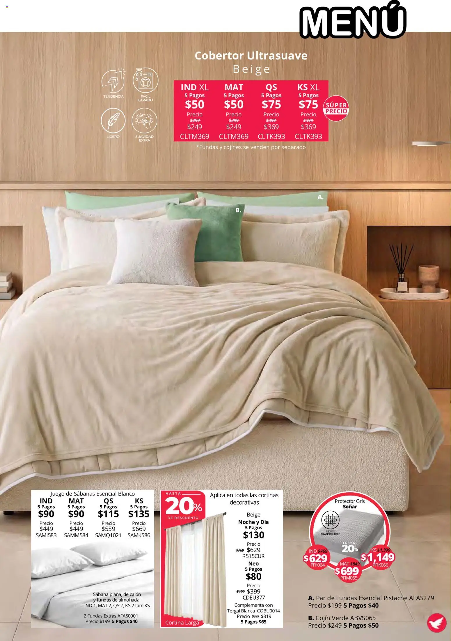 Nuevas ofertas de Colchas Concord válidas en toda la República Mexicana desde el 15/10/2026. ¡Encuentra las mejores ofertas en Colchas Concord catálogo Colección Cobertor Calor de Hogar! | Página: 127