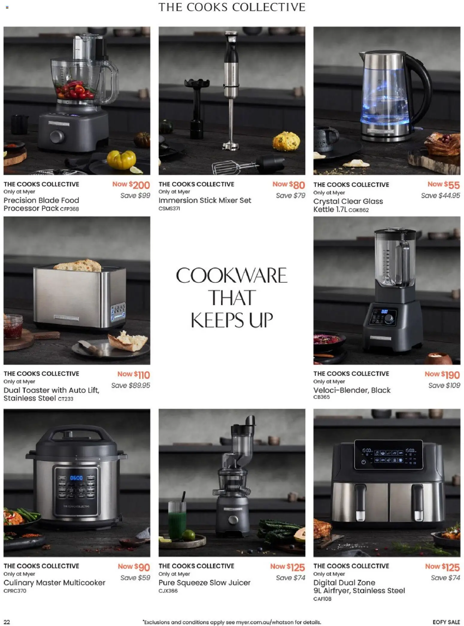 Myer catalogue - valid from 01.06.2026 | Page: 22 | Products: Cookware, Digital, Kettle, Mixer