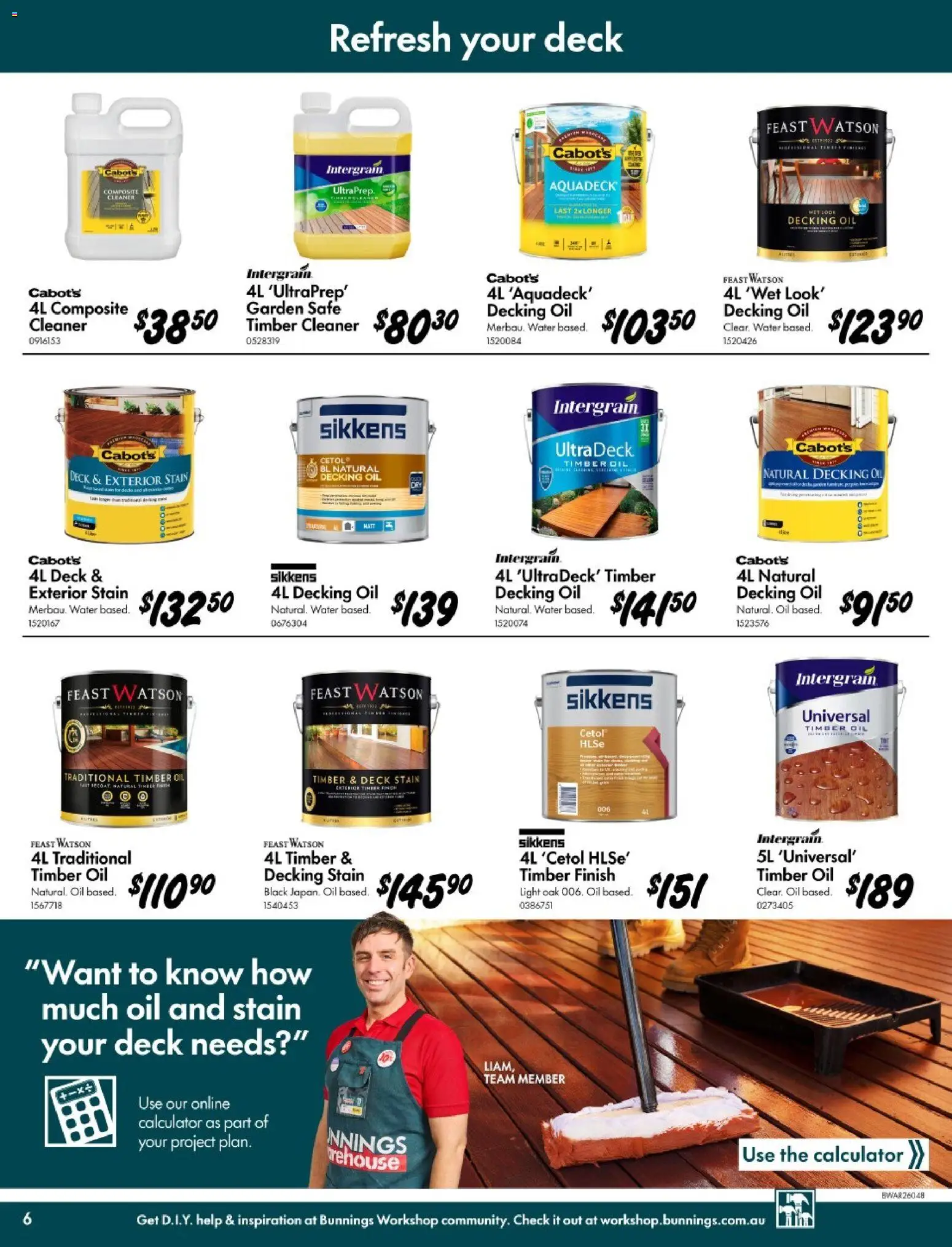 Bunnings Warehouse catalogue - valid from 11.03.2026 | Page: 6 | Products: Oil, Decking, Water, Safe