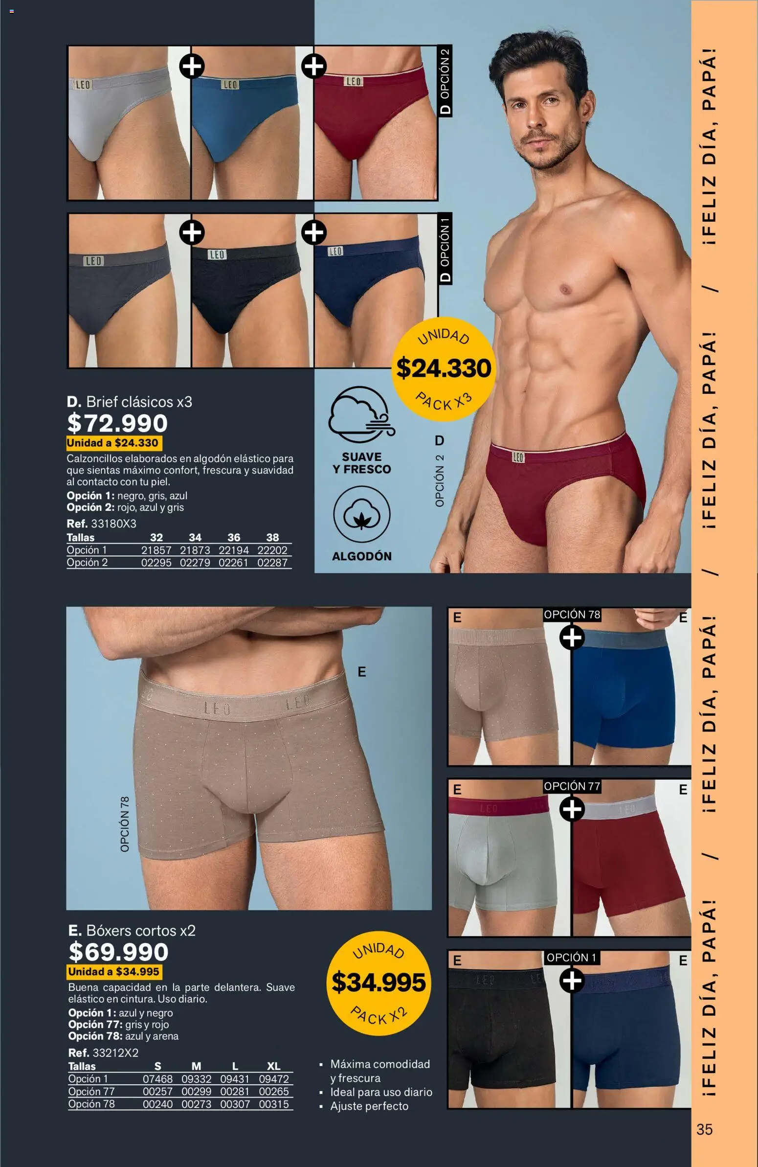 Leonisa revista - valida desde el 04.06.2026 | Página: 35 | Productos: Algodón, Boxers, Papa