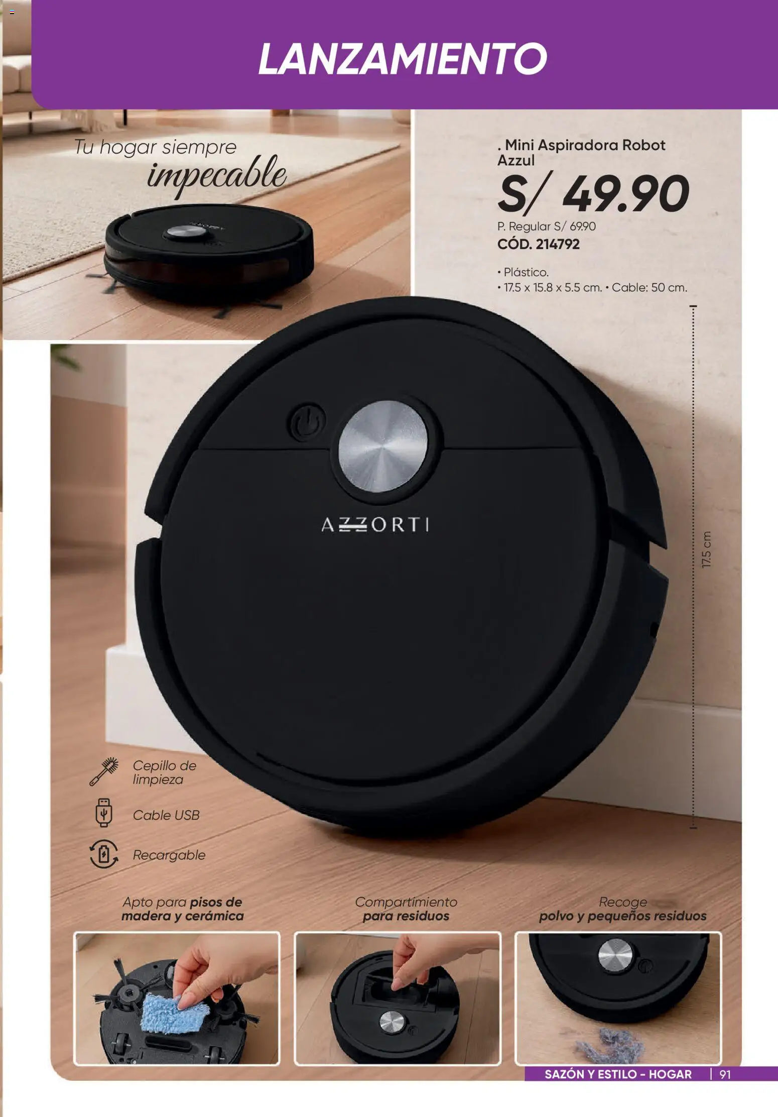 Catálogo Azzorti válido desde 31/08/2026 | Página: 91 | Productos: Cable, USB, Aspiradora, Robot