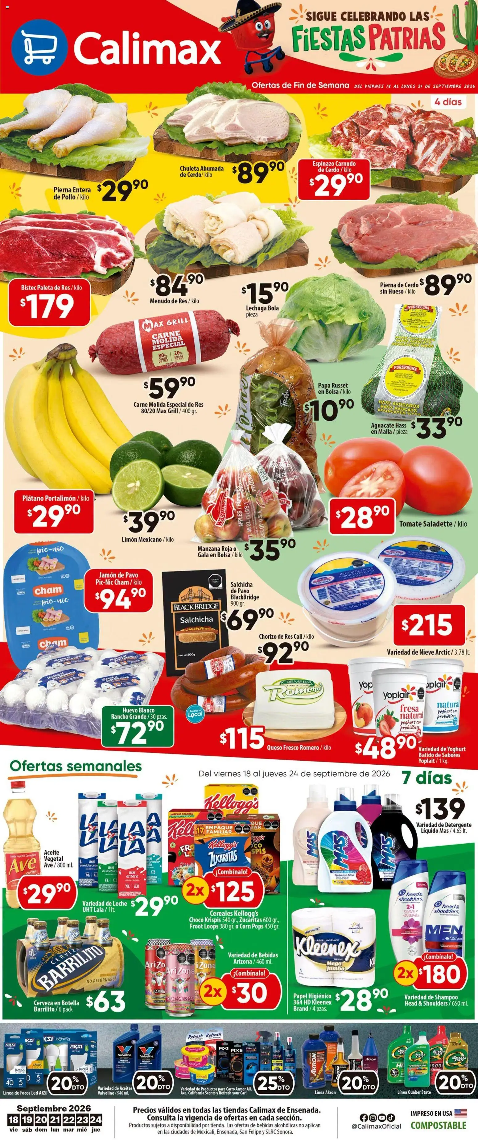 Calimax Viernes 18 de Septiembre Ofertas Top