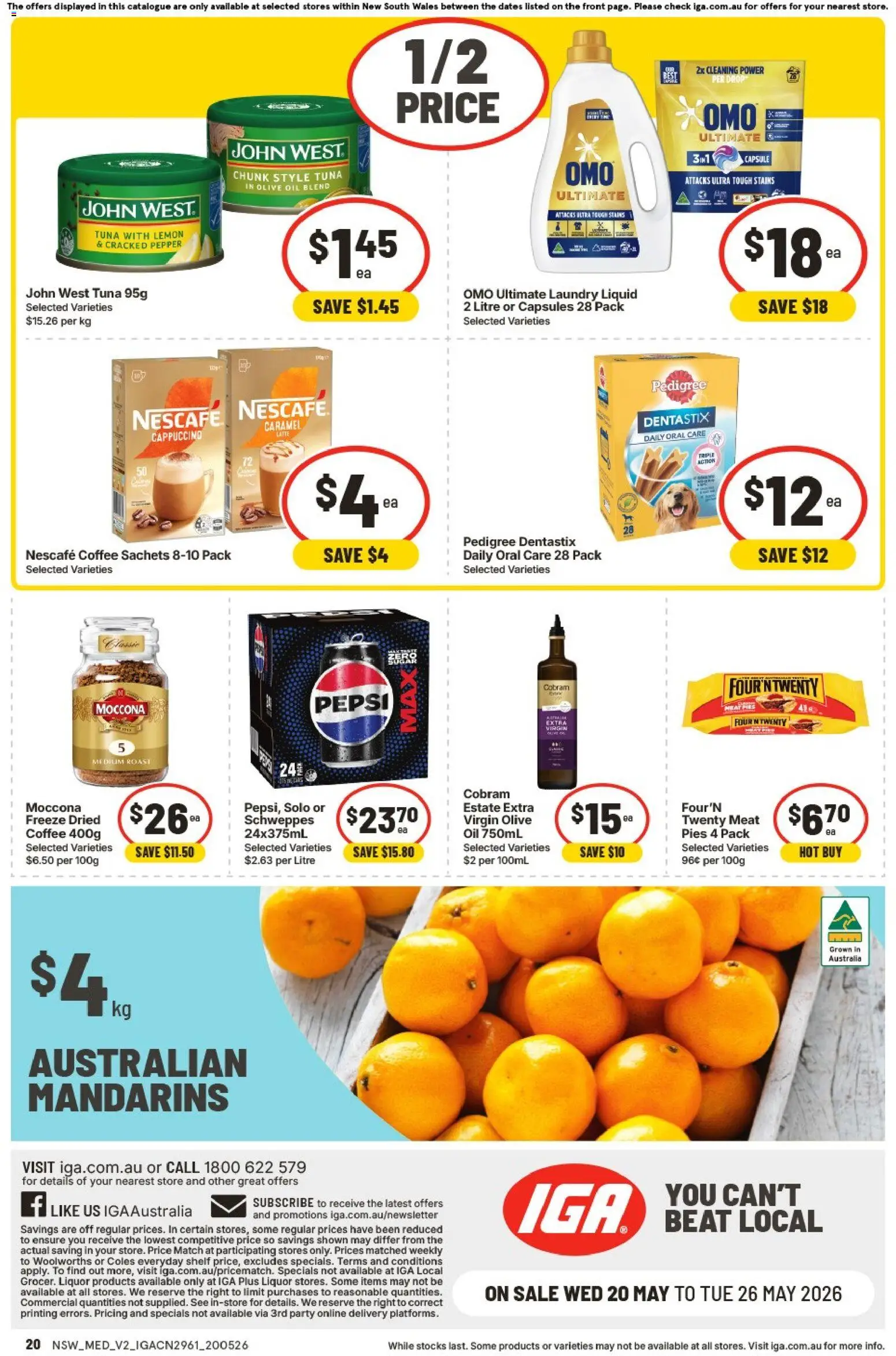 IGA catalogue - valid from 20.05.2026 | Page: 2 | Products: Oil, Meat, Olive oil, Tuna
