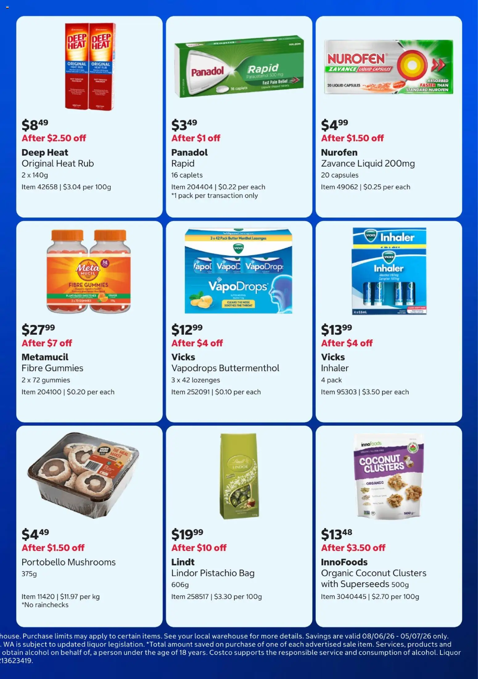 Costco catalogue - valid from 08.06.2026 | Page: 7 | Products: Plant, Bag, Tablets, Pain relief