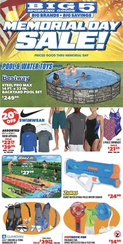 Preview of Big 5 Sporting Goods weekly ads valid from 15.05.2026
