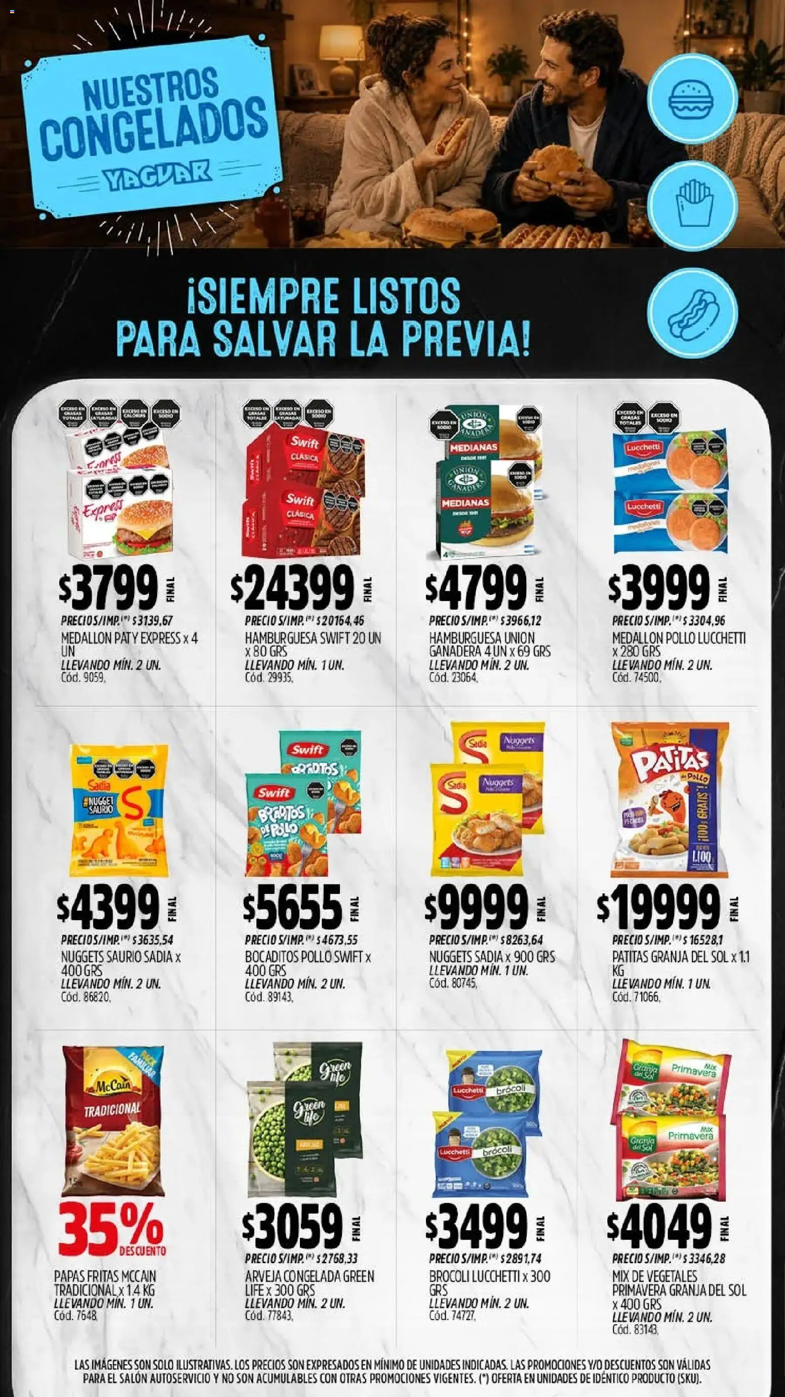 Yaguar - Oferta Semanal San Juan │ válido desde el 20/07/2026 | Página: 7 | Productos: Arveja, Pollo, Brocoli, Papas fritas