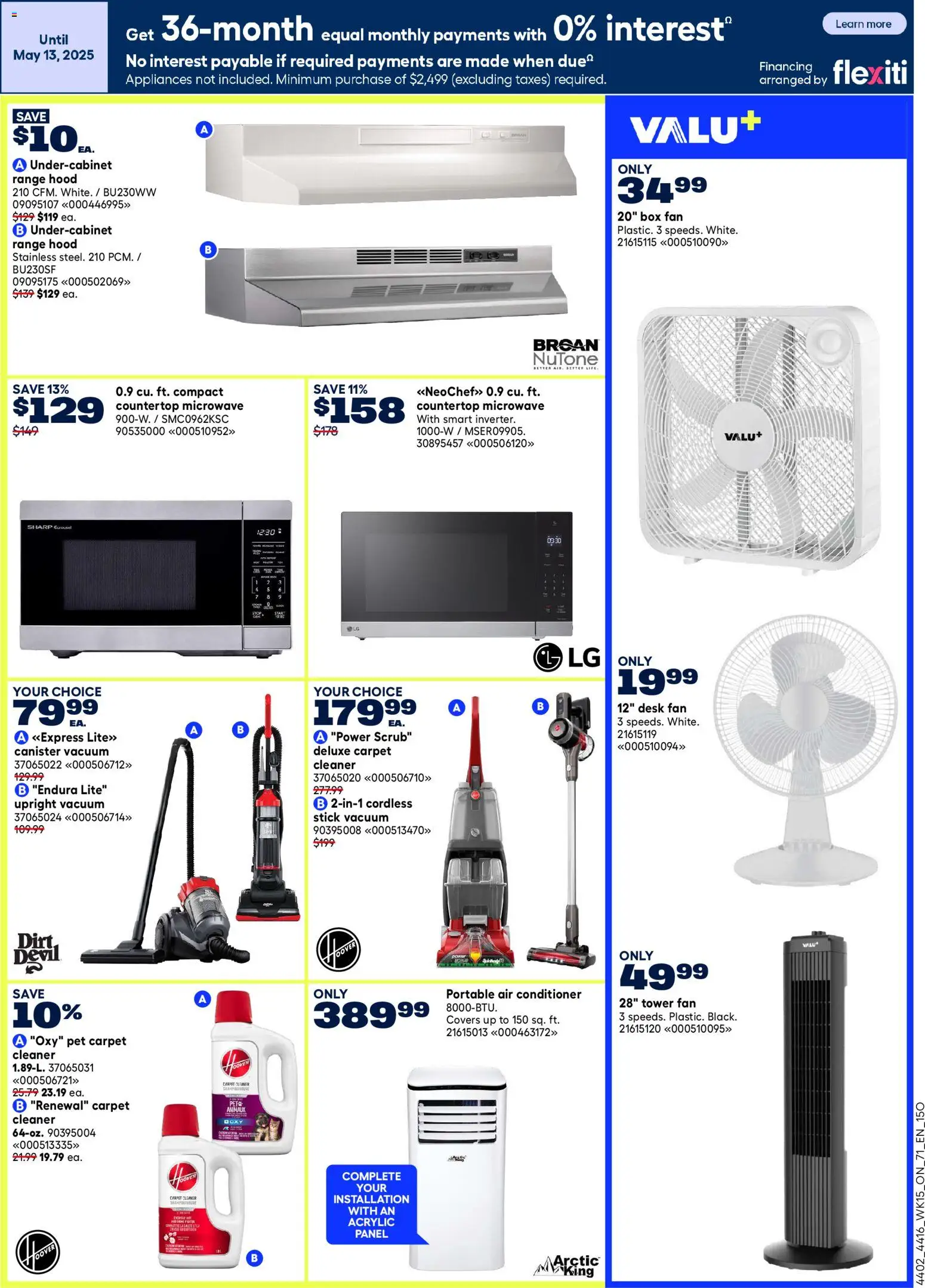 Rona flyer valid from 07.05.2026 | Page: 23 | Products: Range hood, Fan, Conditioner, Box